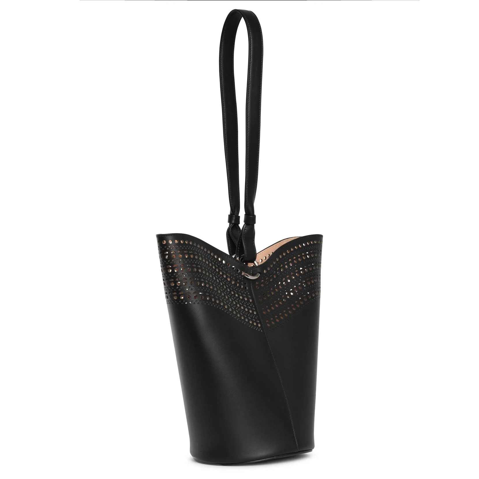 Bucket Lili 14 black leather bag - Image 3