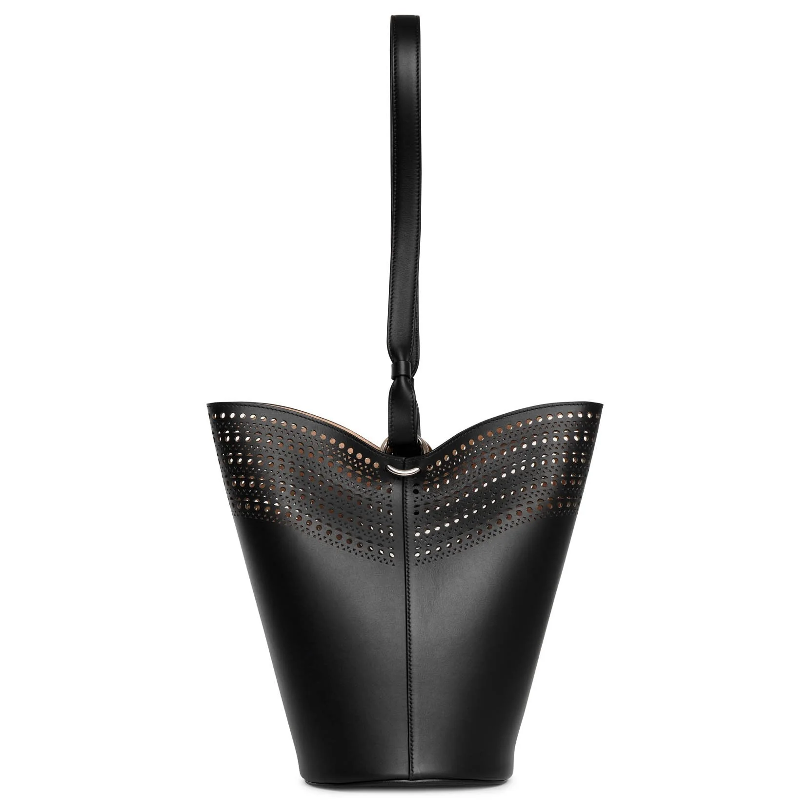 Bucket Lili 14 black leather bag - Image 4
