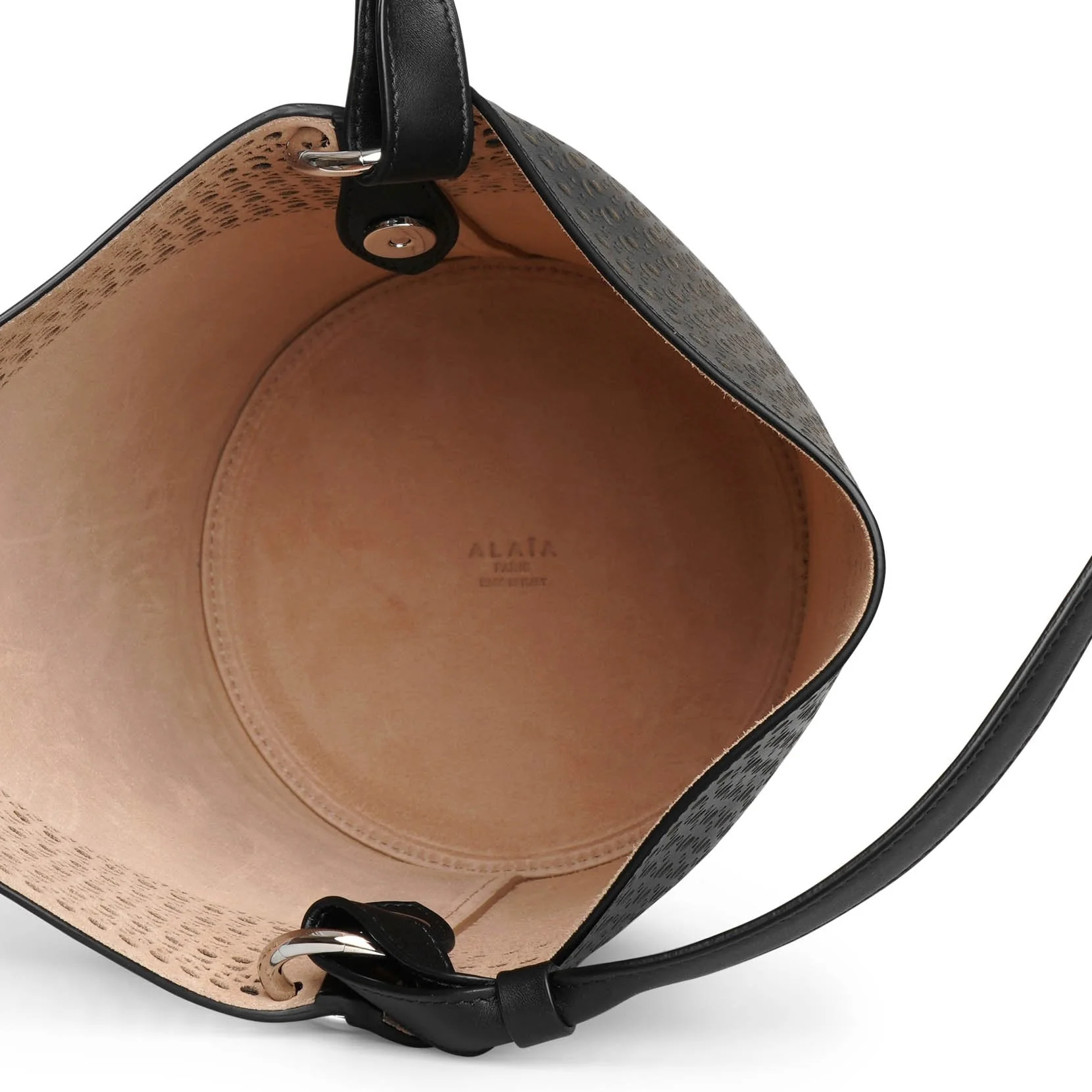 Bucket Lili 14 black leather bag - Image 5