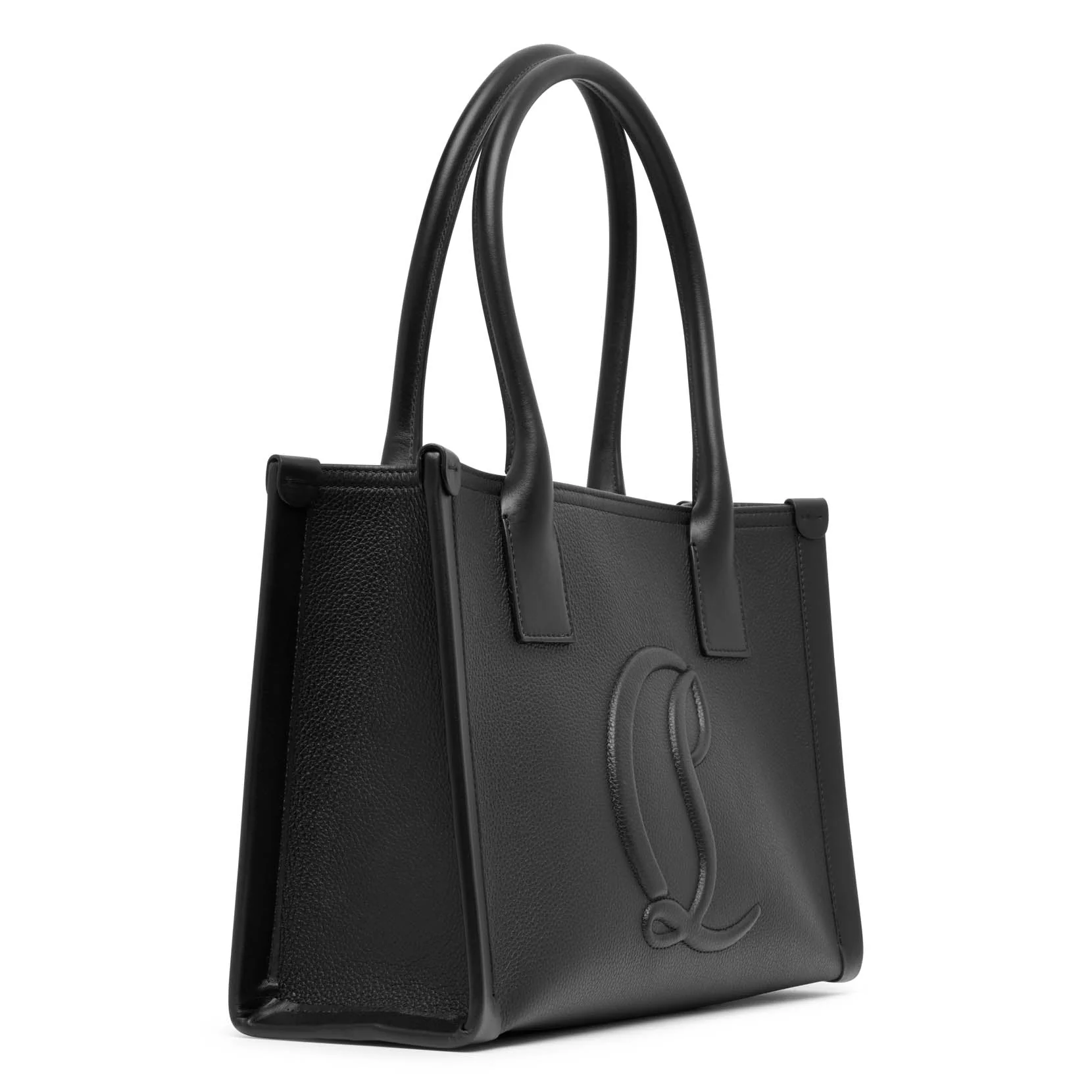 By my side E/W black leather tote bag - Image 3