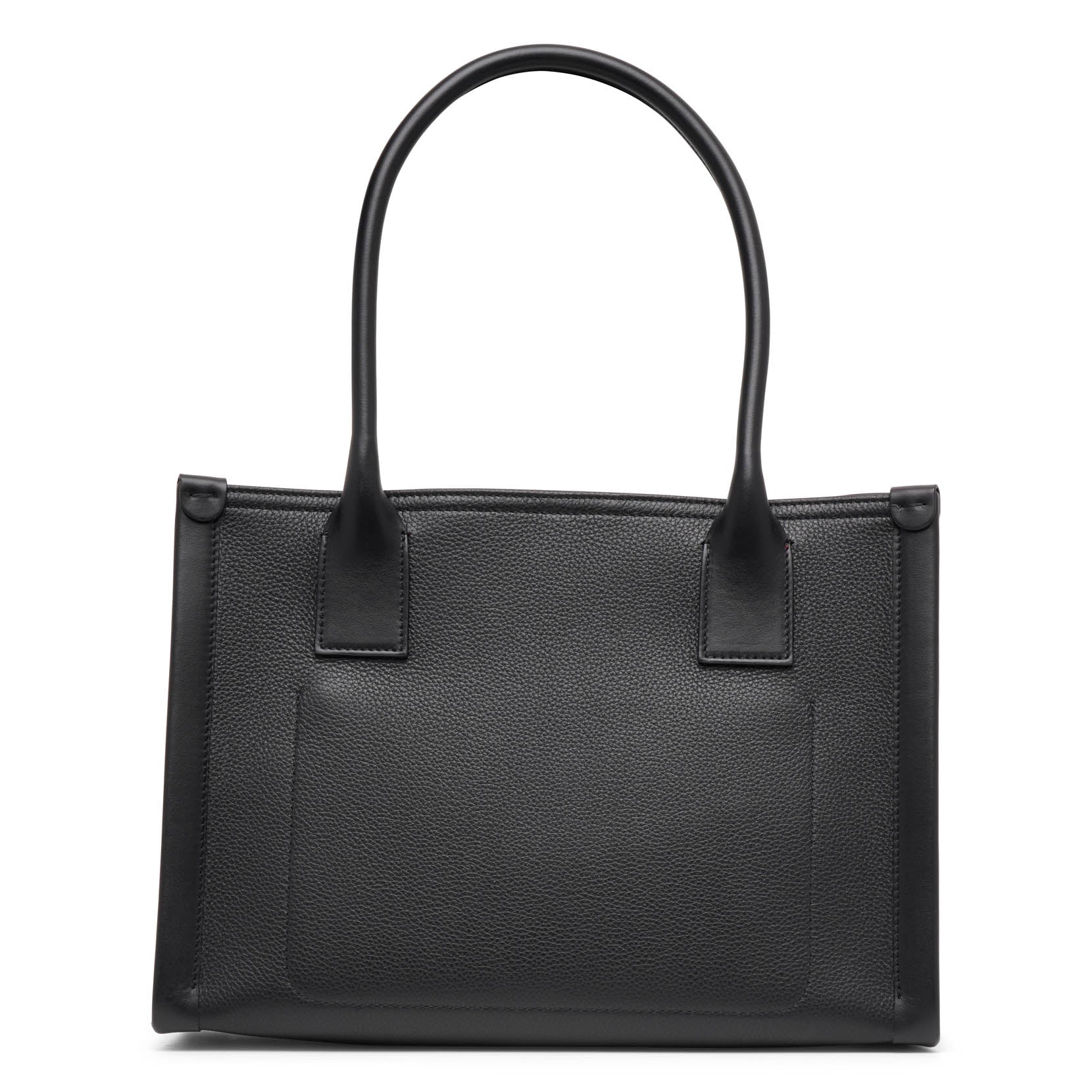 By my side E/W black leather tote bag - Image 4