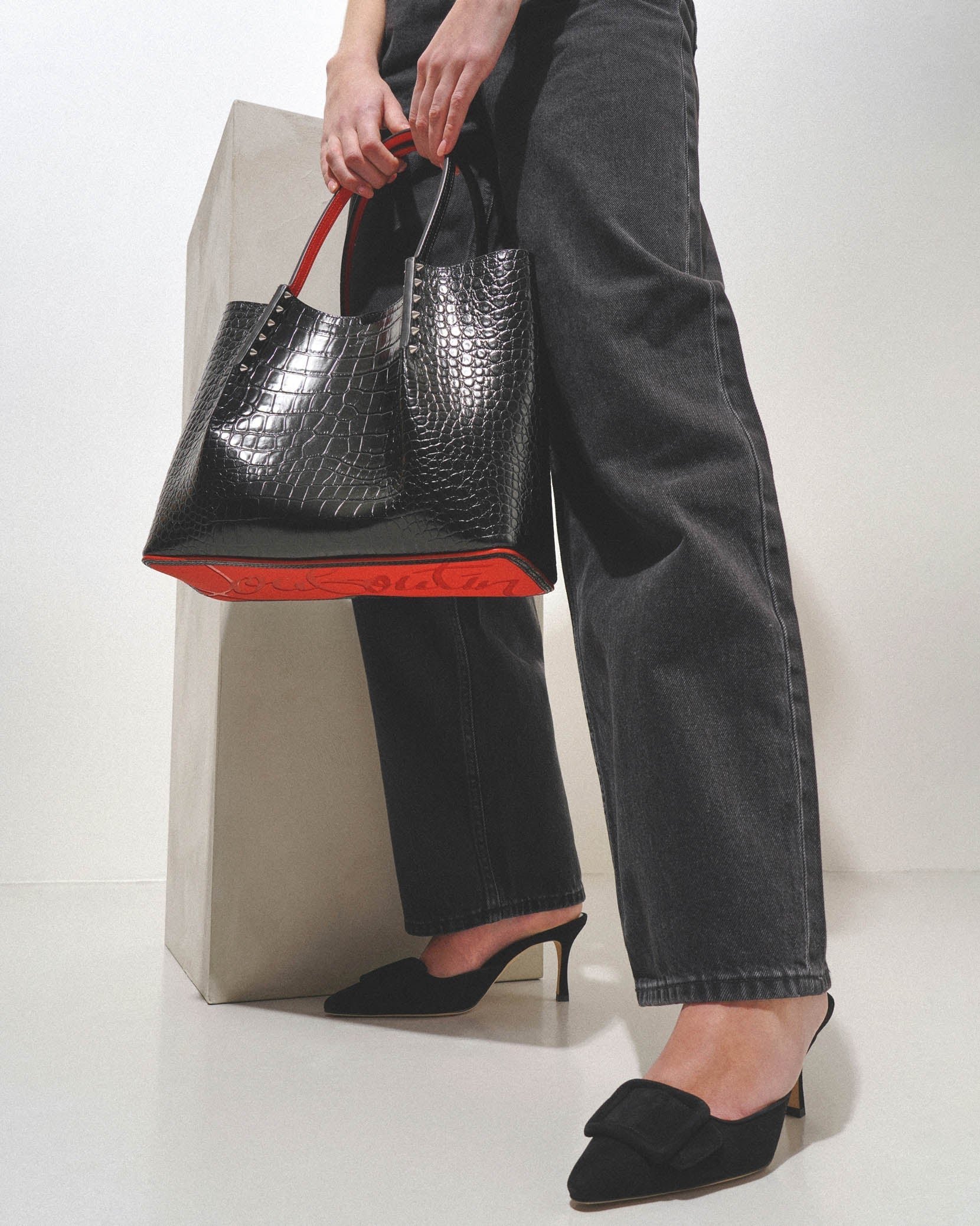 Cabarock small calf ali black tote bag - Image 2
