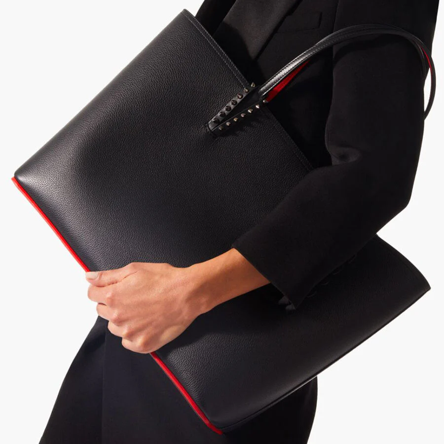 Cabata black leather tote bag - Image 7