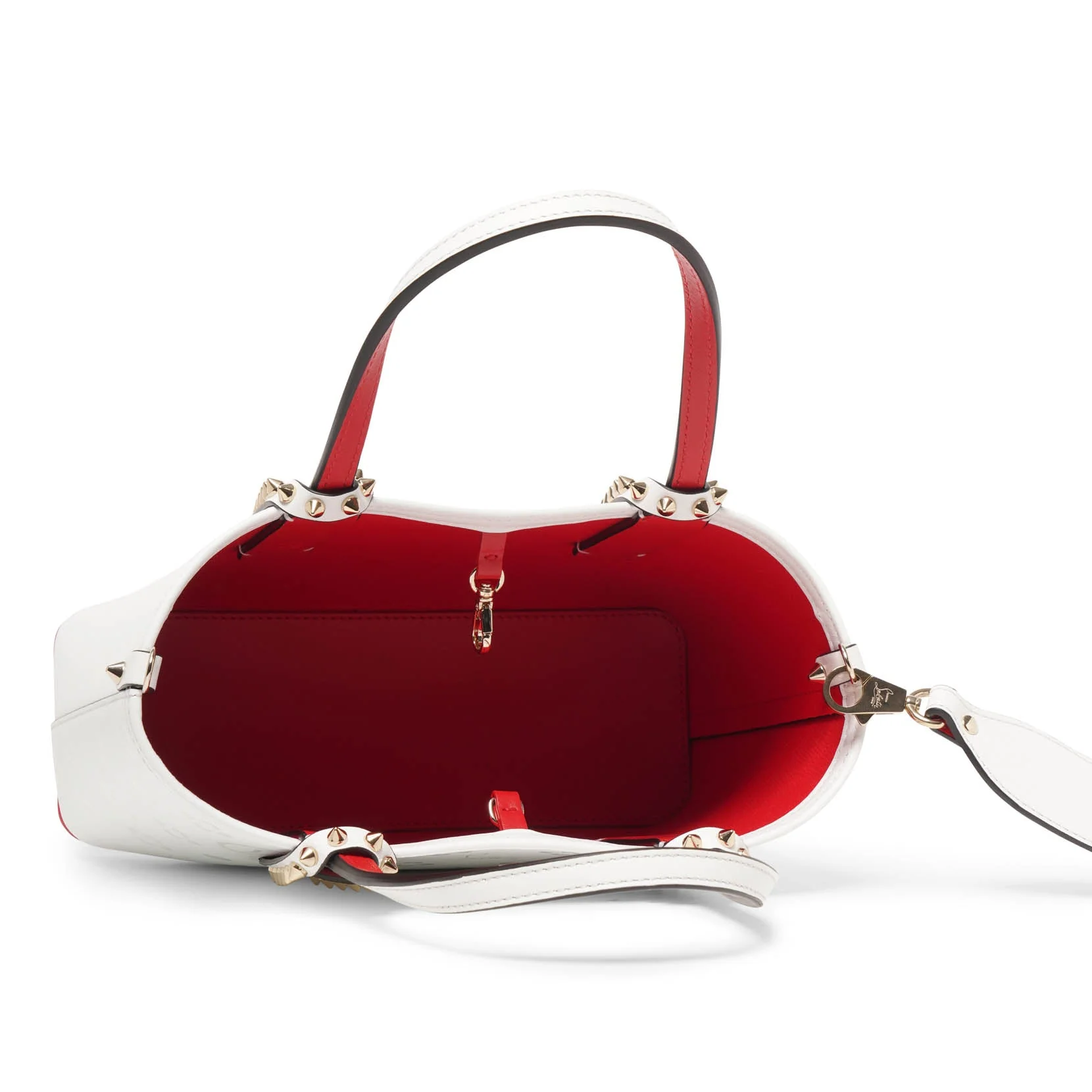 Cabata E/W mini loubinthesky white tote bag - Image 5