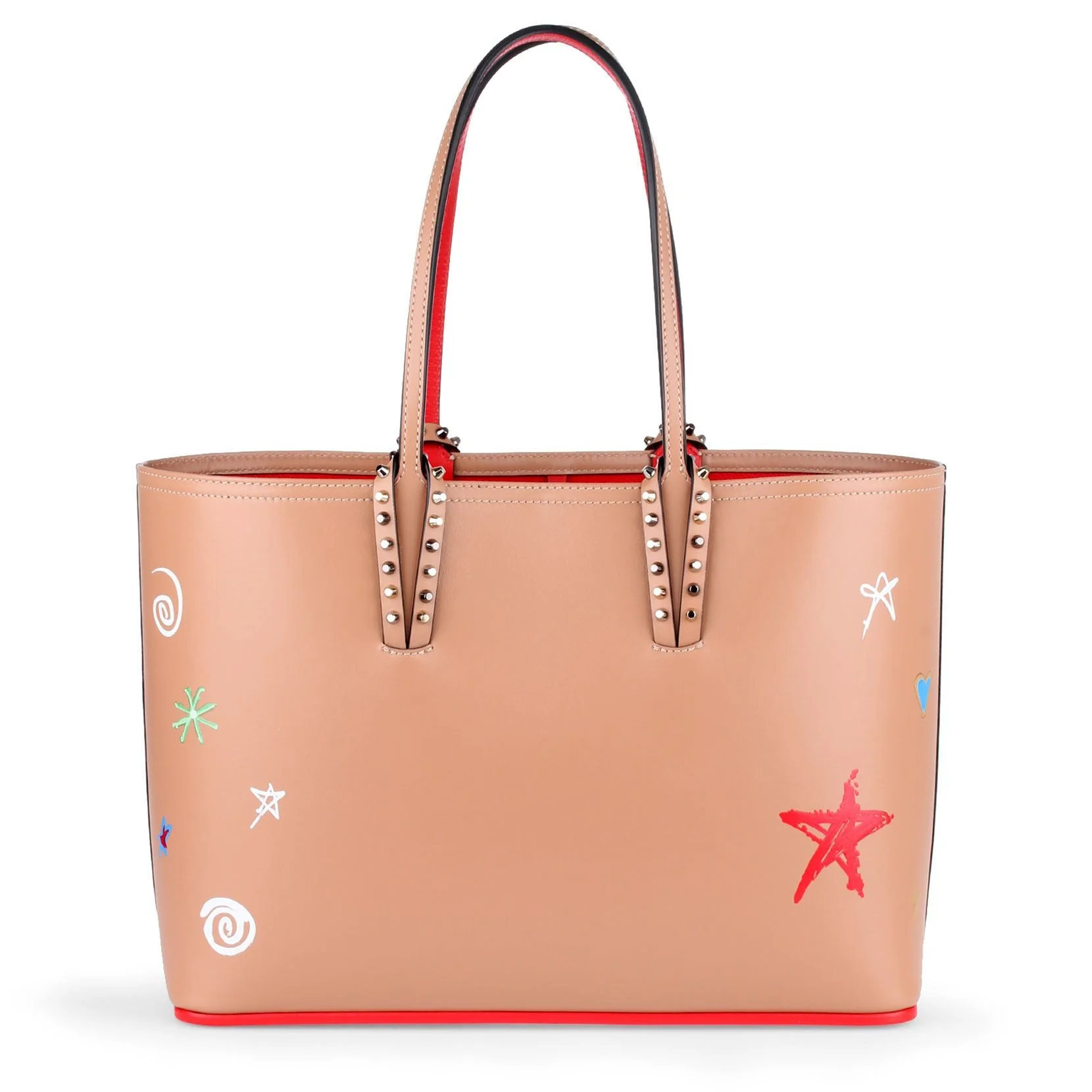 Cabata small beige loubitag bag - Image 3