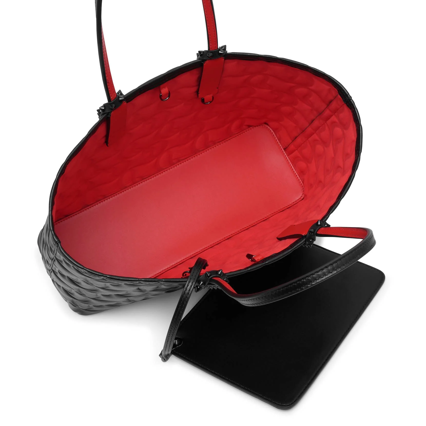 Cabata small black leather tote bag - Image 5