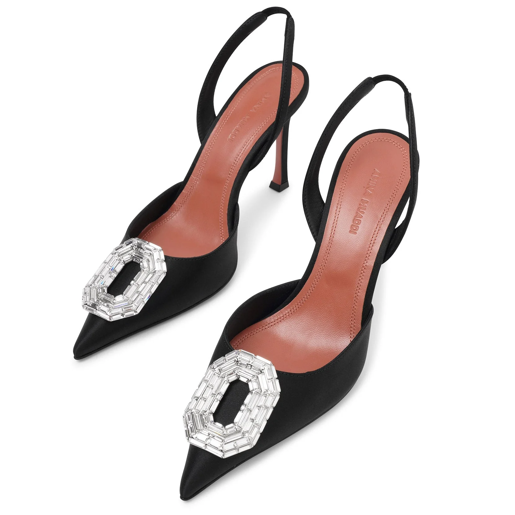 Camelia sling 90 black satin pumps - Image 5