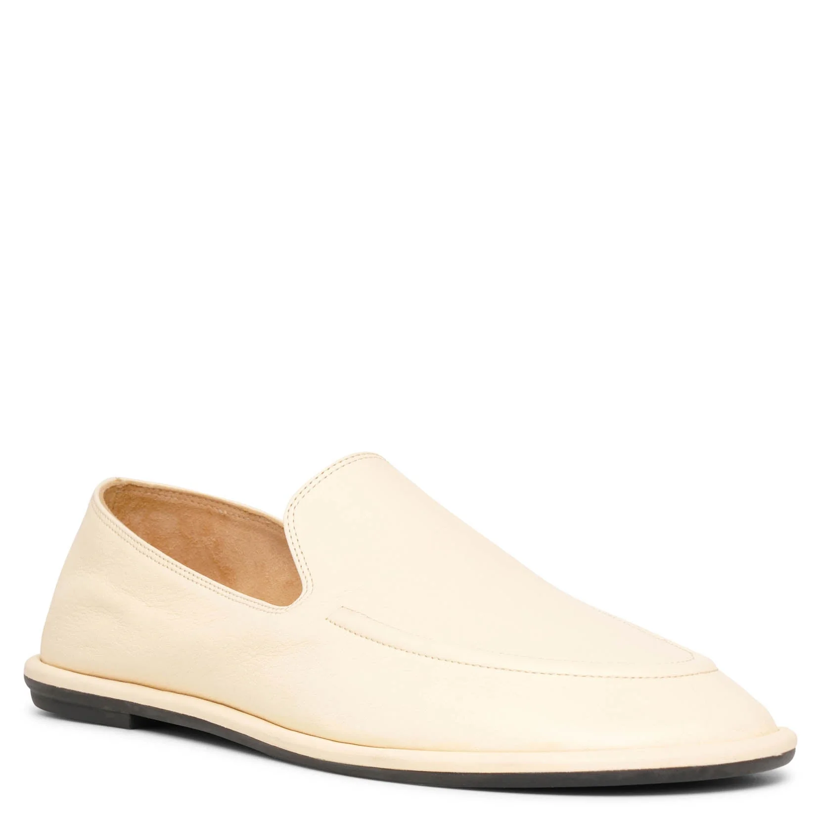 Canal bone white leather loafers - Image 3