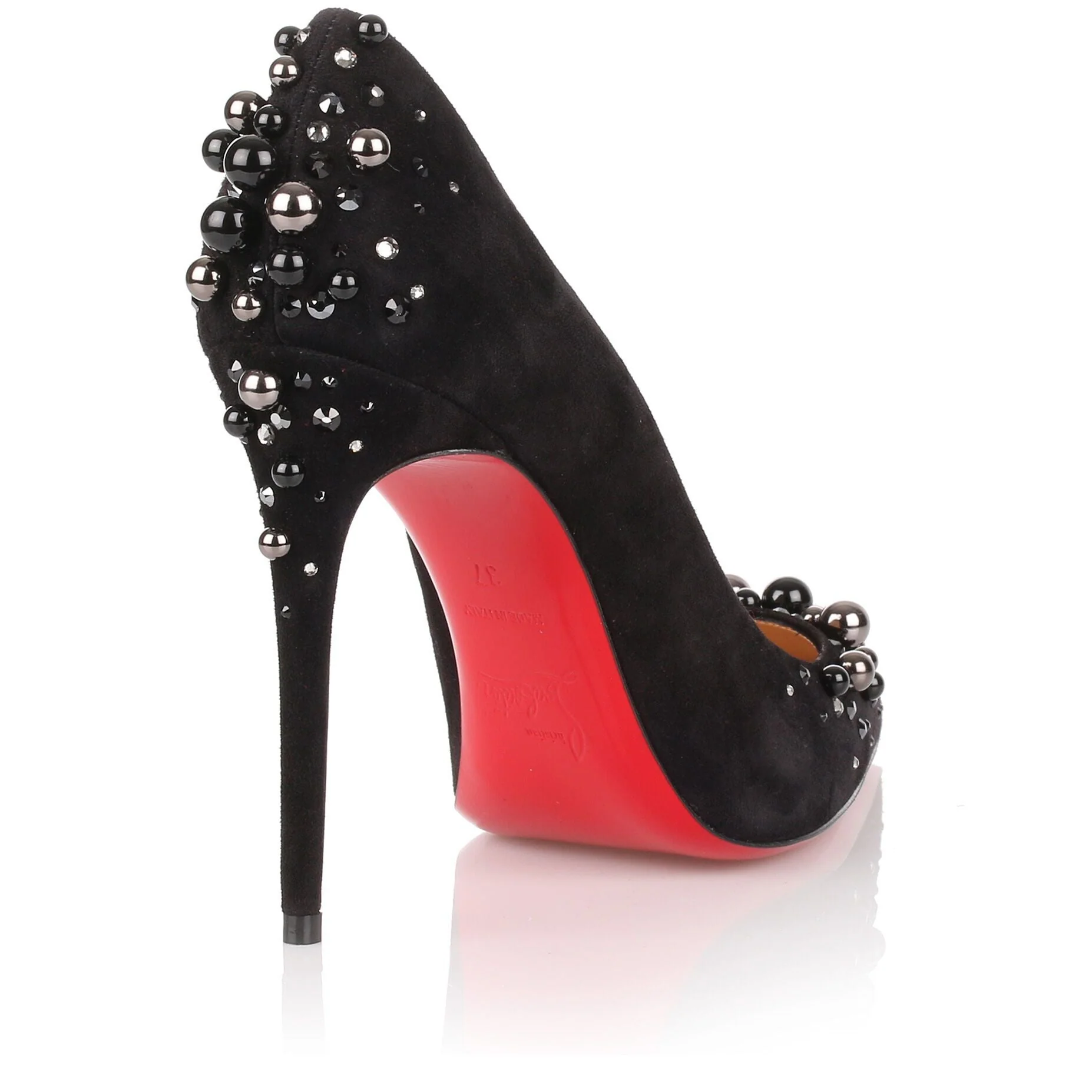 Candidate 100 black suede embellished pump - Image 3