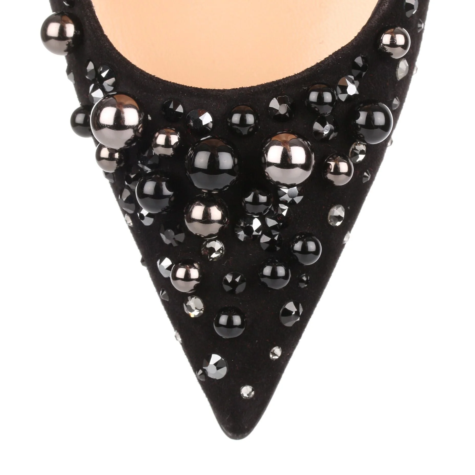 Candidate 100 black suede embellished pump - Image 5