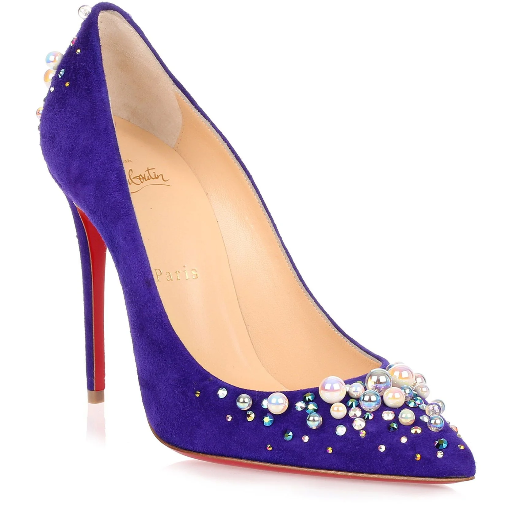 Candidate 100 purple suede embellished pump - Image 2