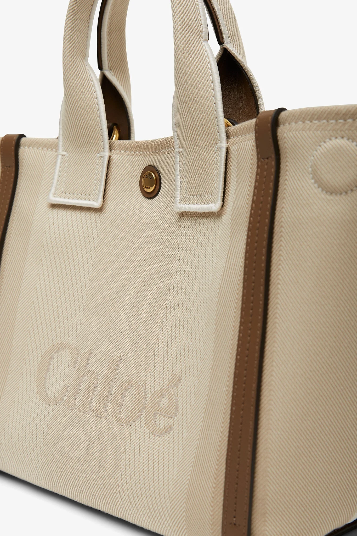 Carry small beige tote bag - Image 4