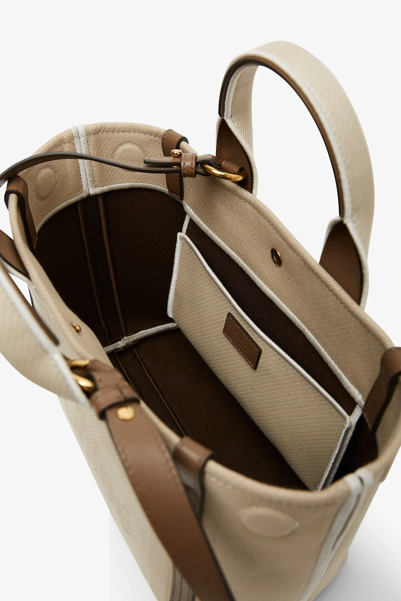 Carry small beige tote bag - Image 5