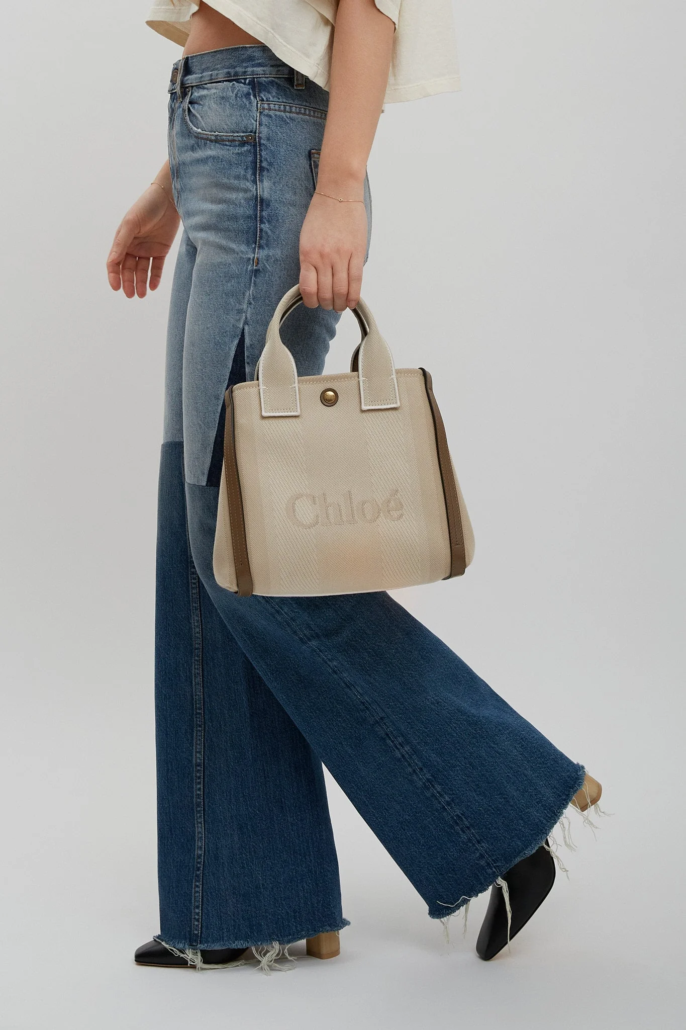 Carry small beige tote bag - Image 6