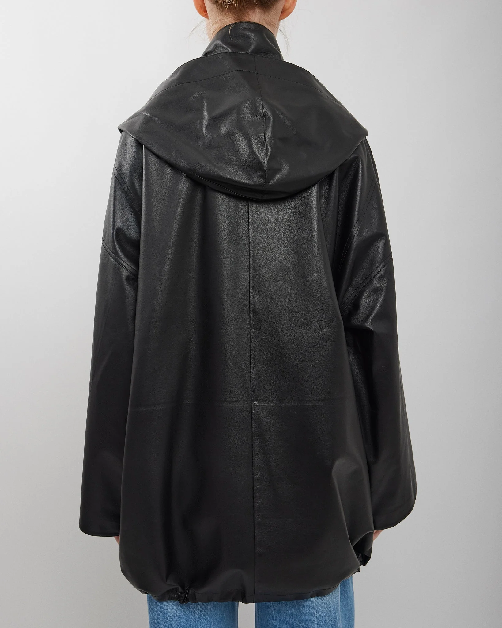 Cassandre black leather coat - Image 3