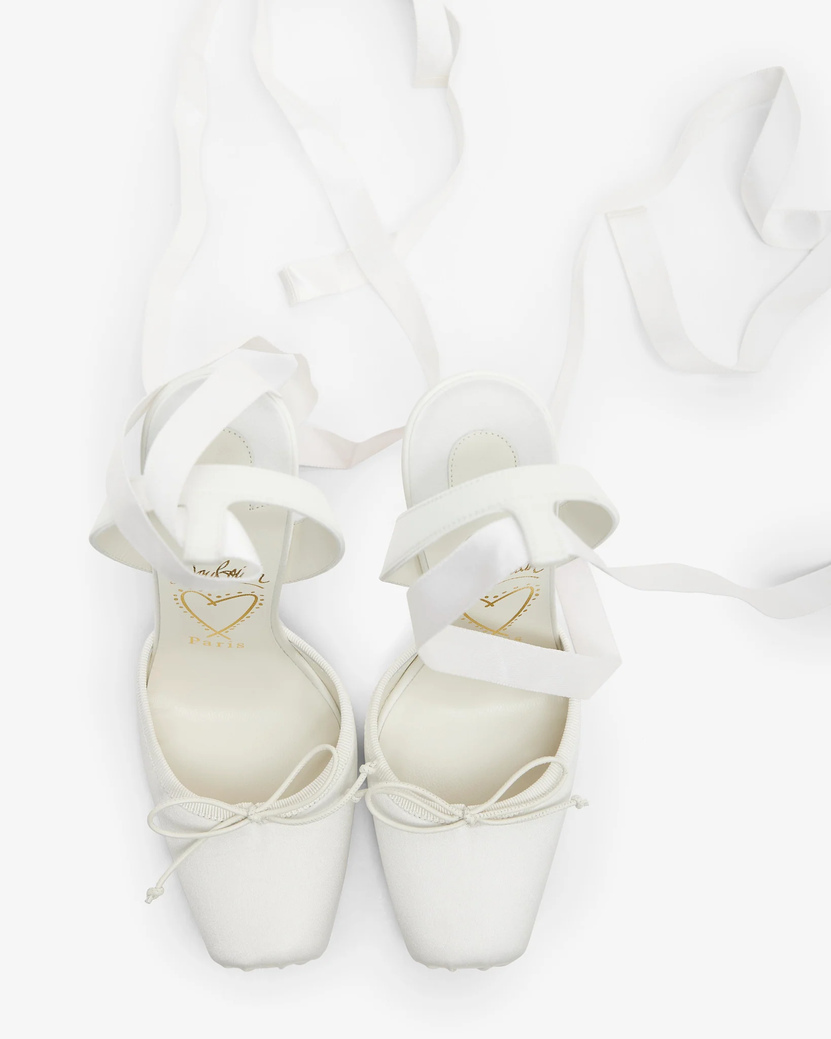 Cassia Lace Up 100 Ivory Satin Pumps - Image 5