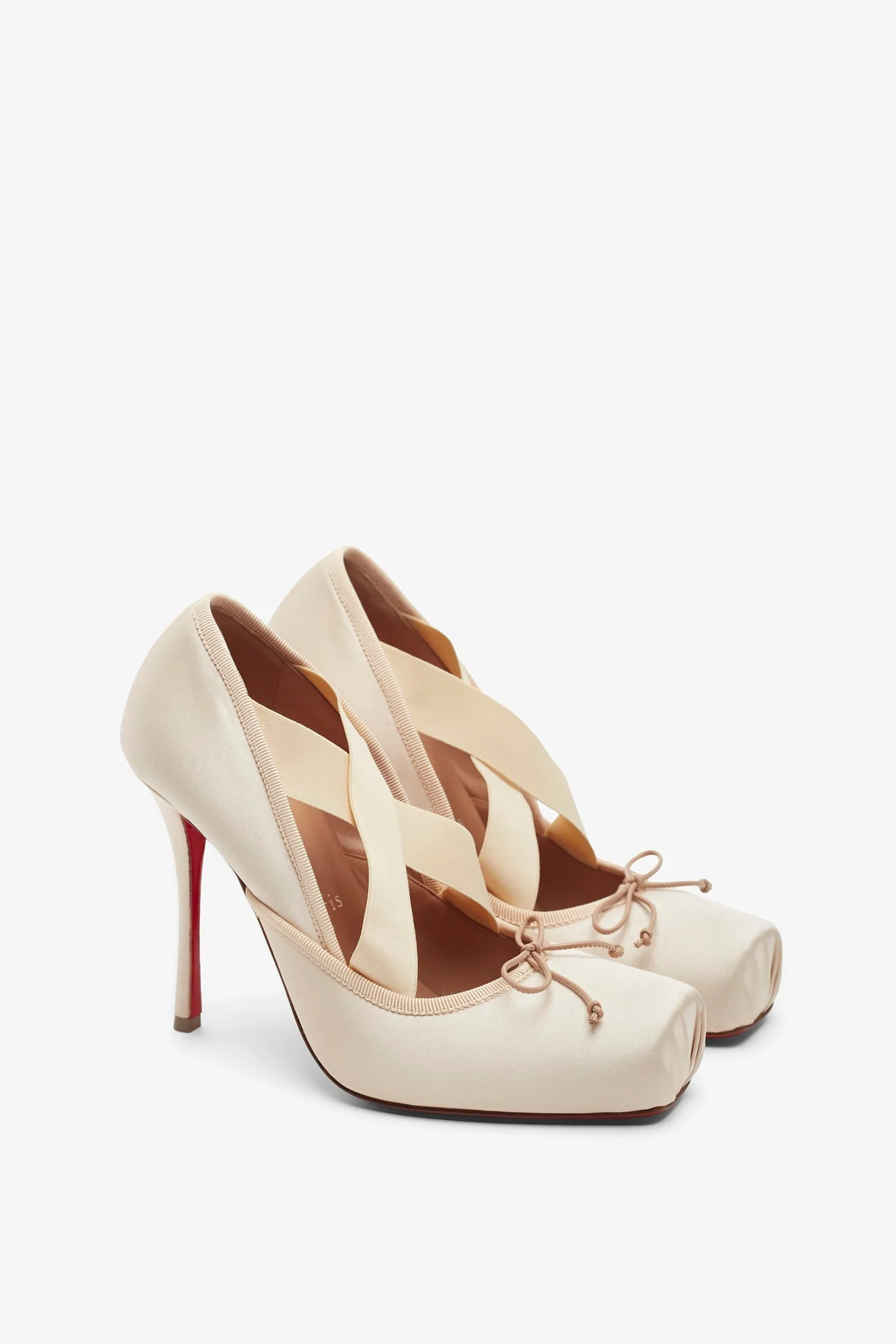 Cassiastic 100 blush satin pumps - Image 4