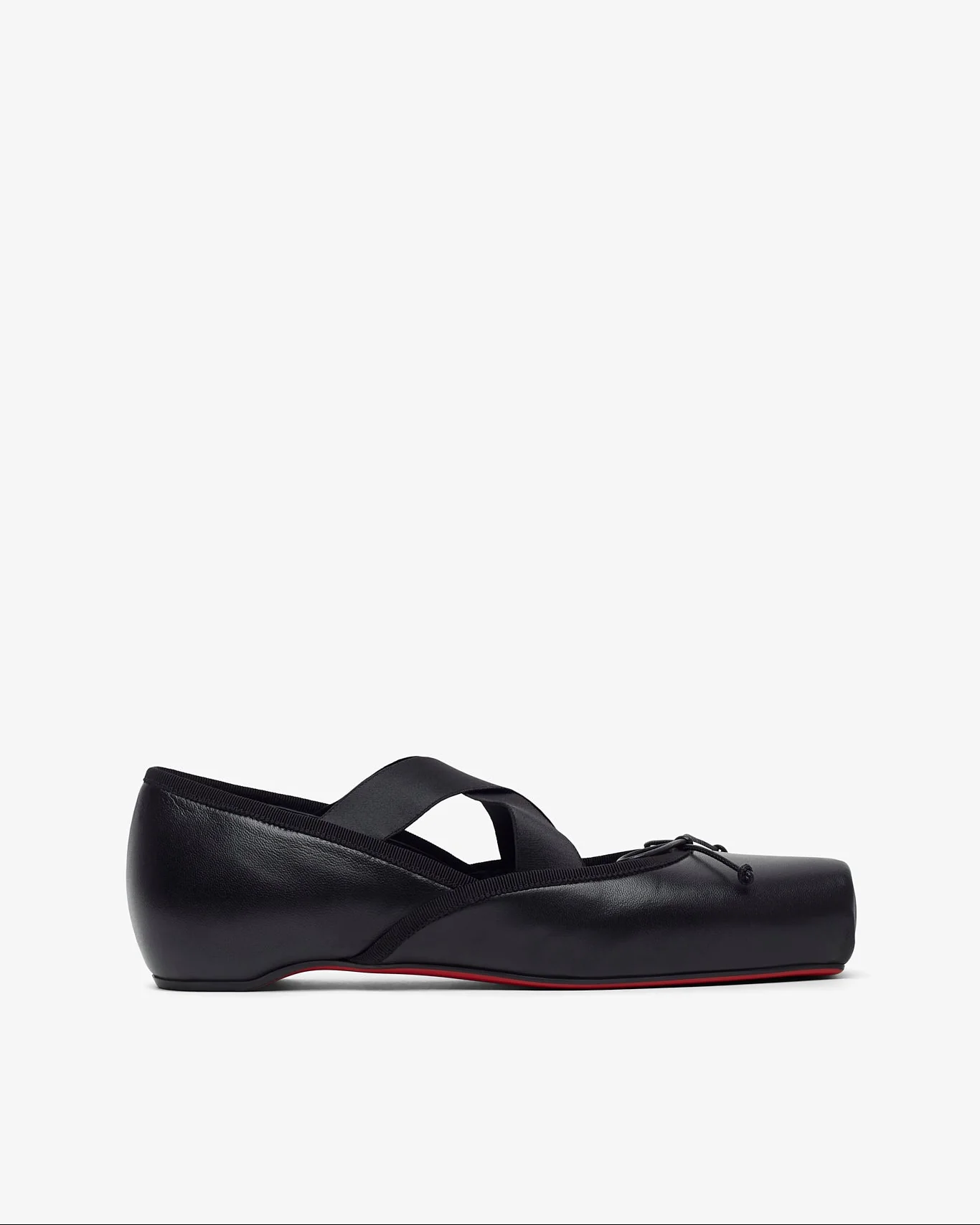 Cassiasticina black leather ballerinas