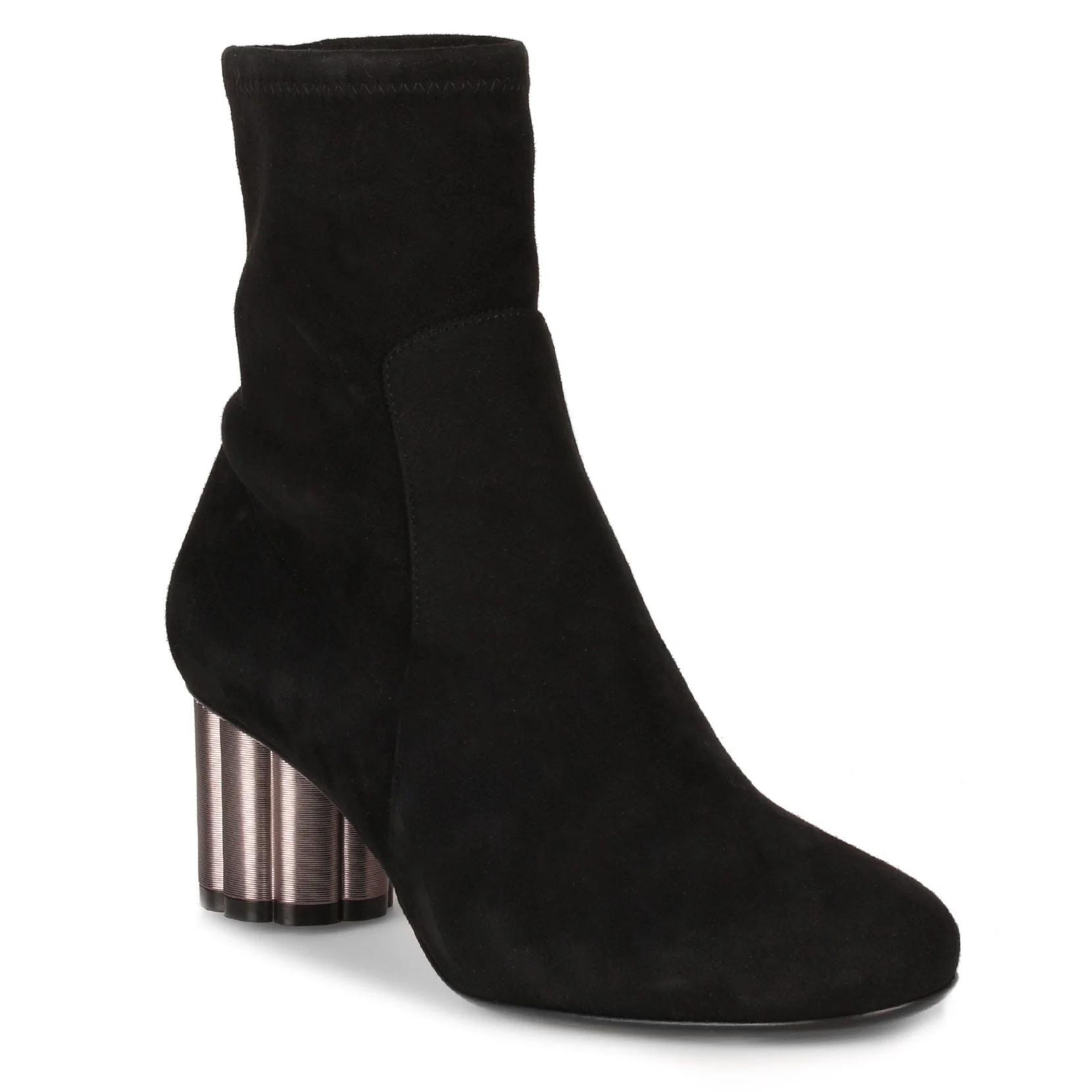 Catania black suede stretch boot - Image 2