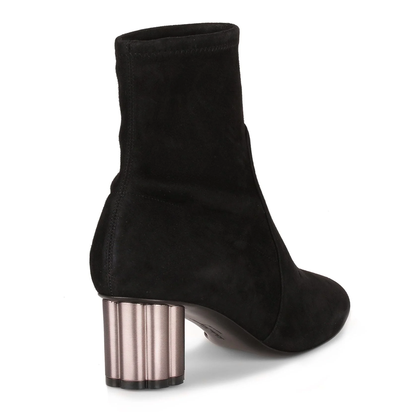 Catania black suede stretch boot - Image 3