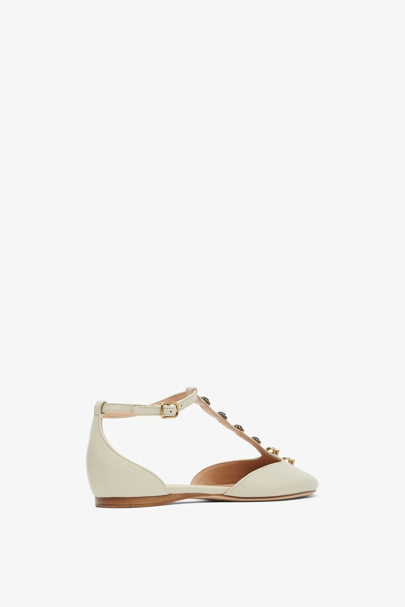 Celeste eggshell leather ballerinas - Image 3