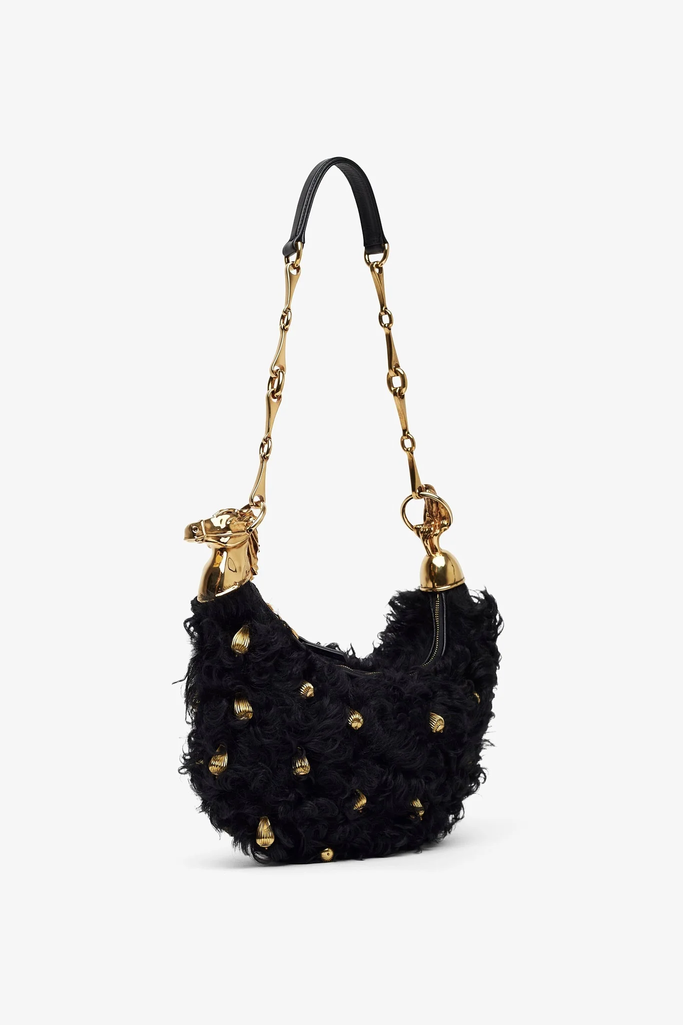 Chain horse black shoulder bag - Image 3