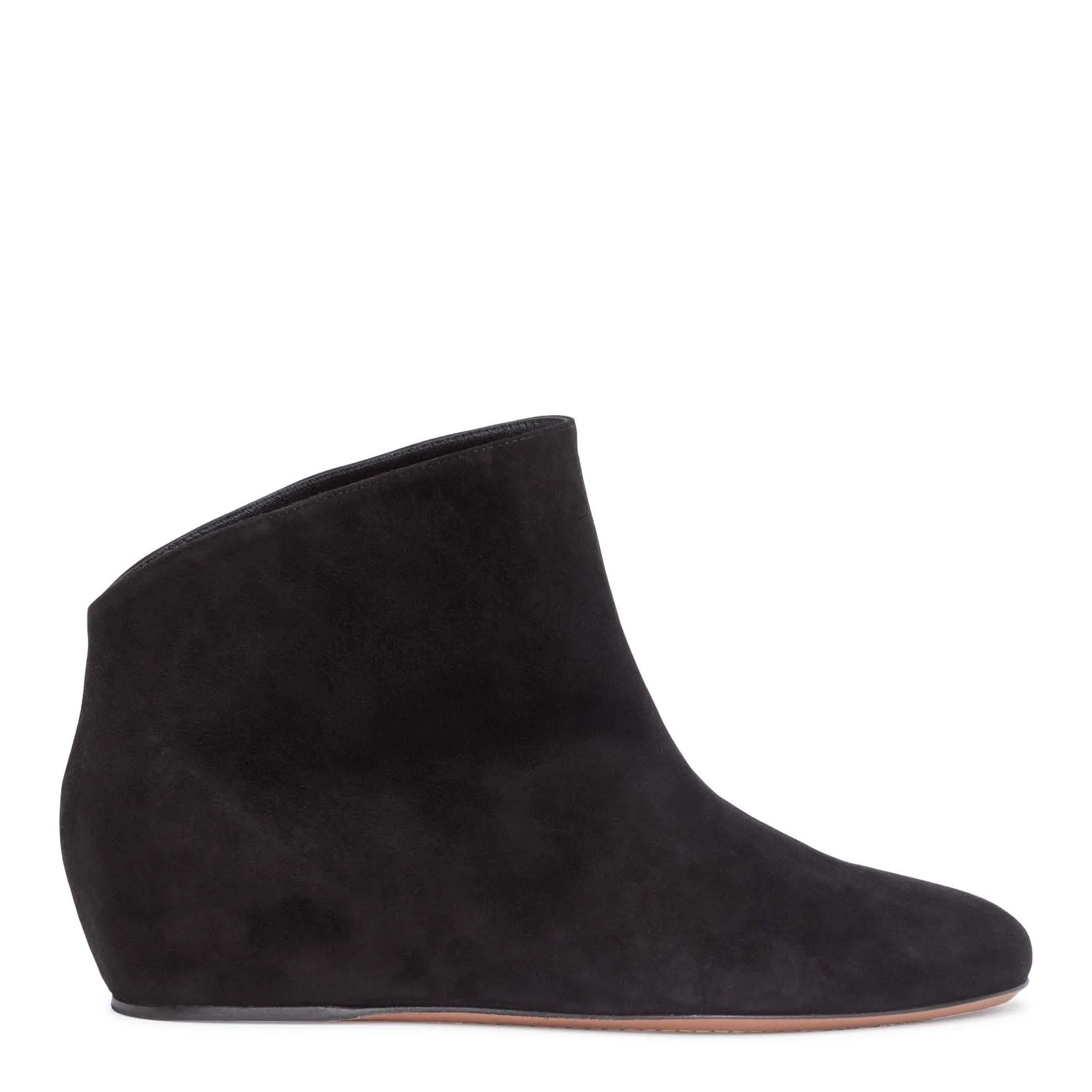 Chamois 30 black suede wedge boots