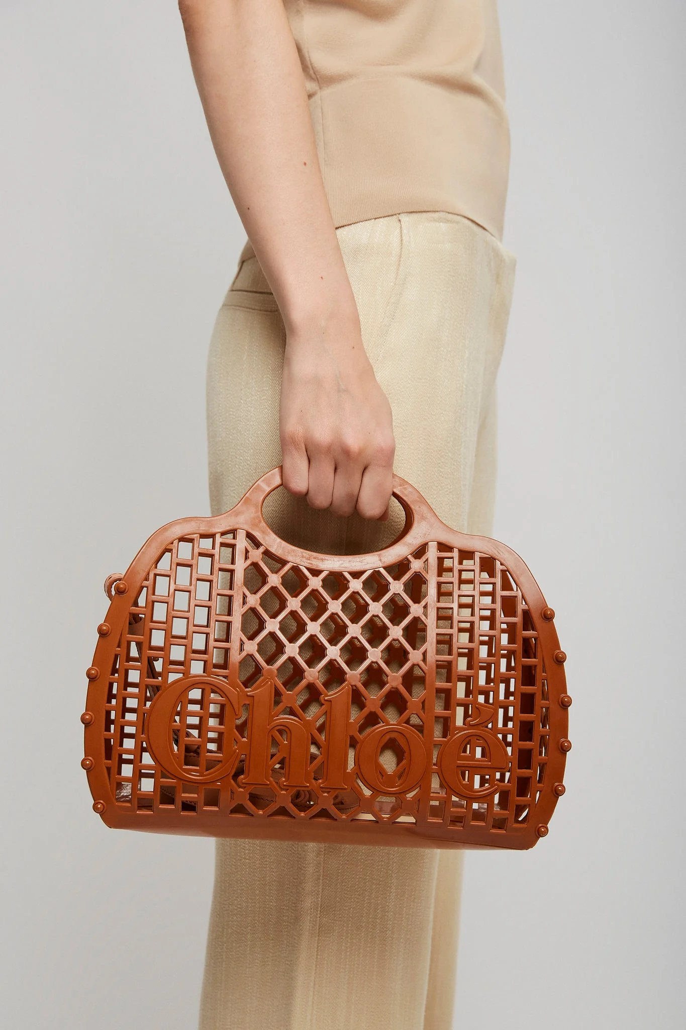 Chloe cage brown jelly bag - Image 2