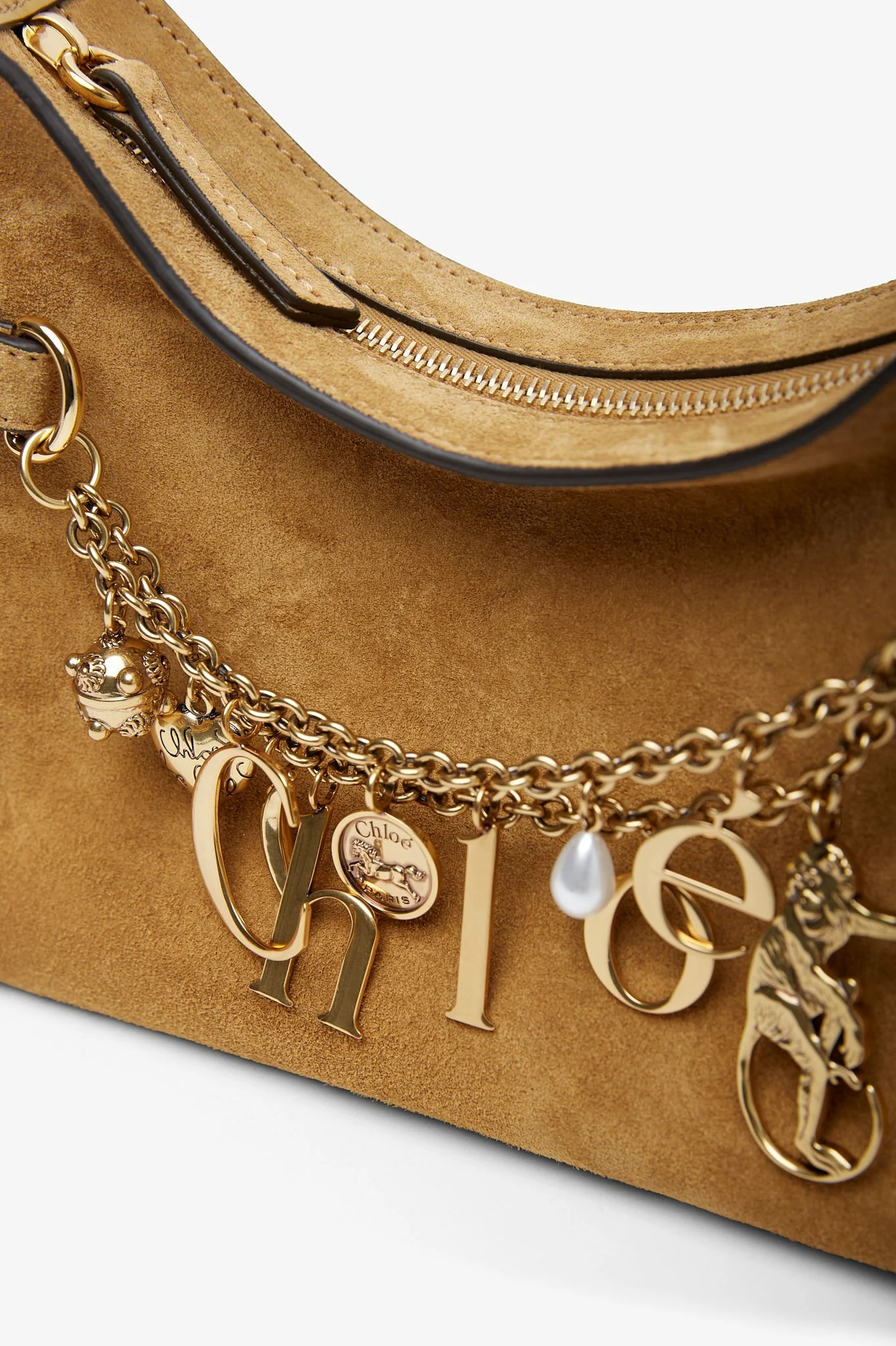 Chloe charms small khaki shoulder bag - Image 4