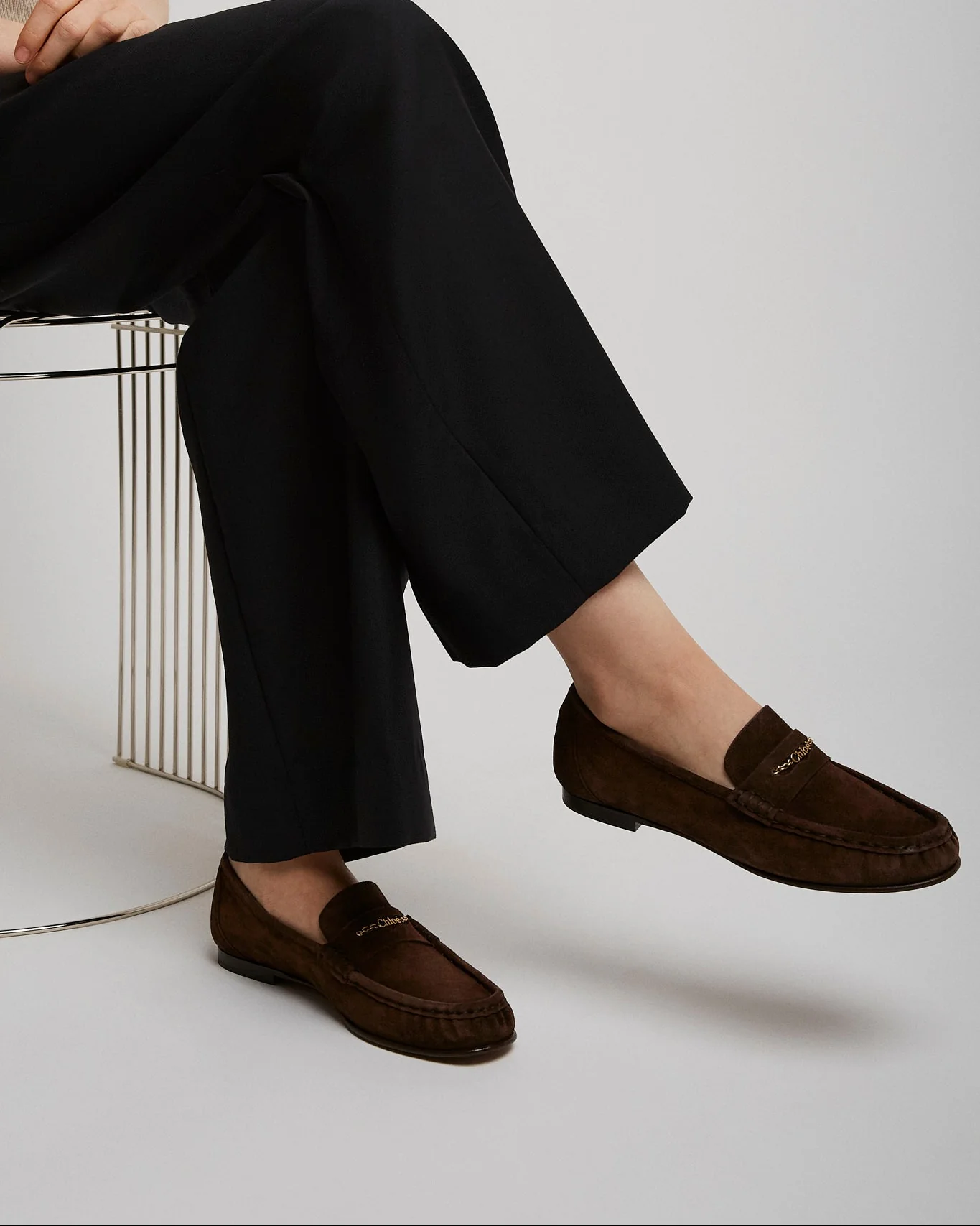 Chloe dark brown suede loafers - Image 2