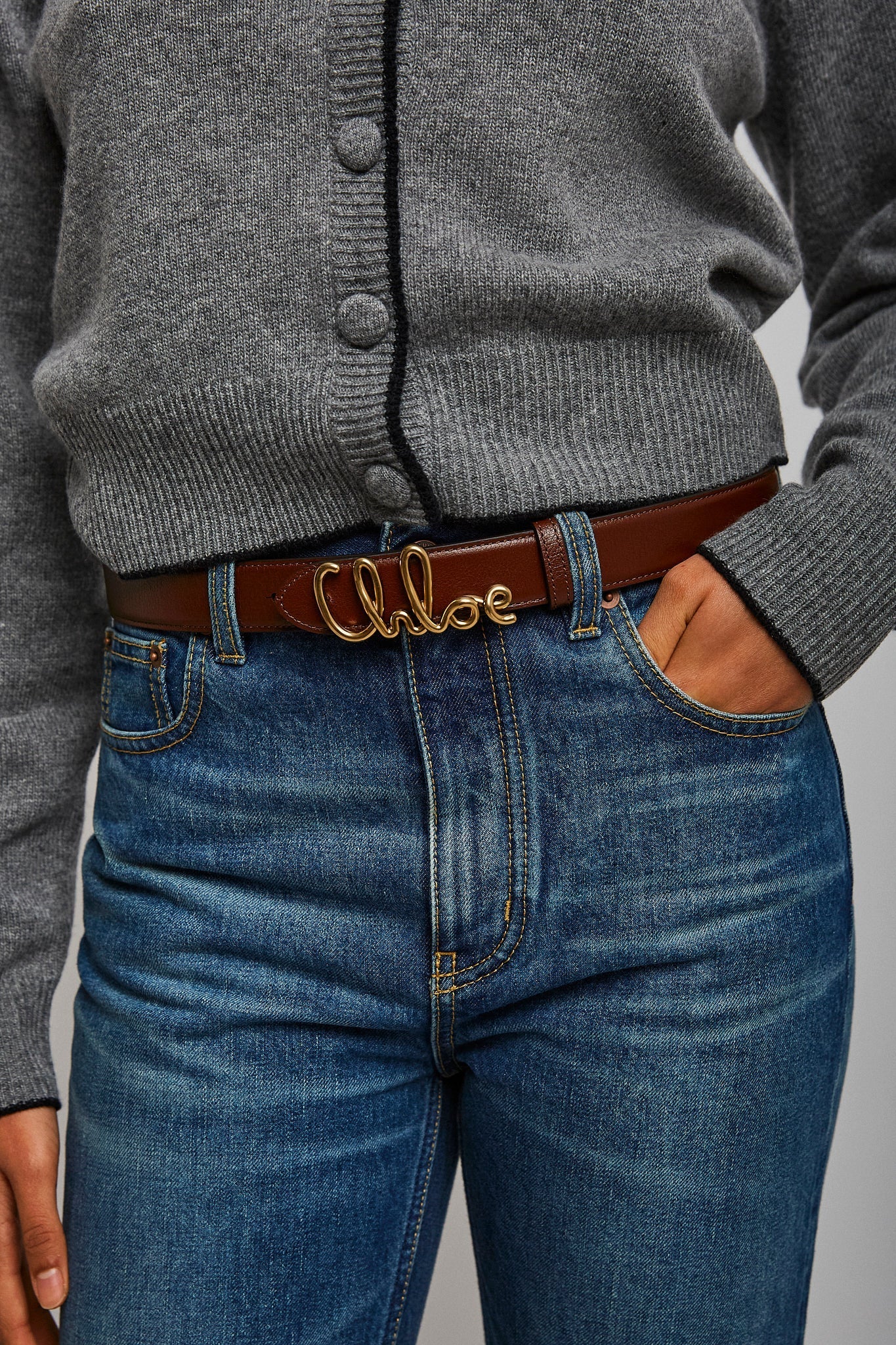 Chloe Iconic brown leather belt - Image 4