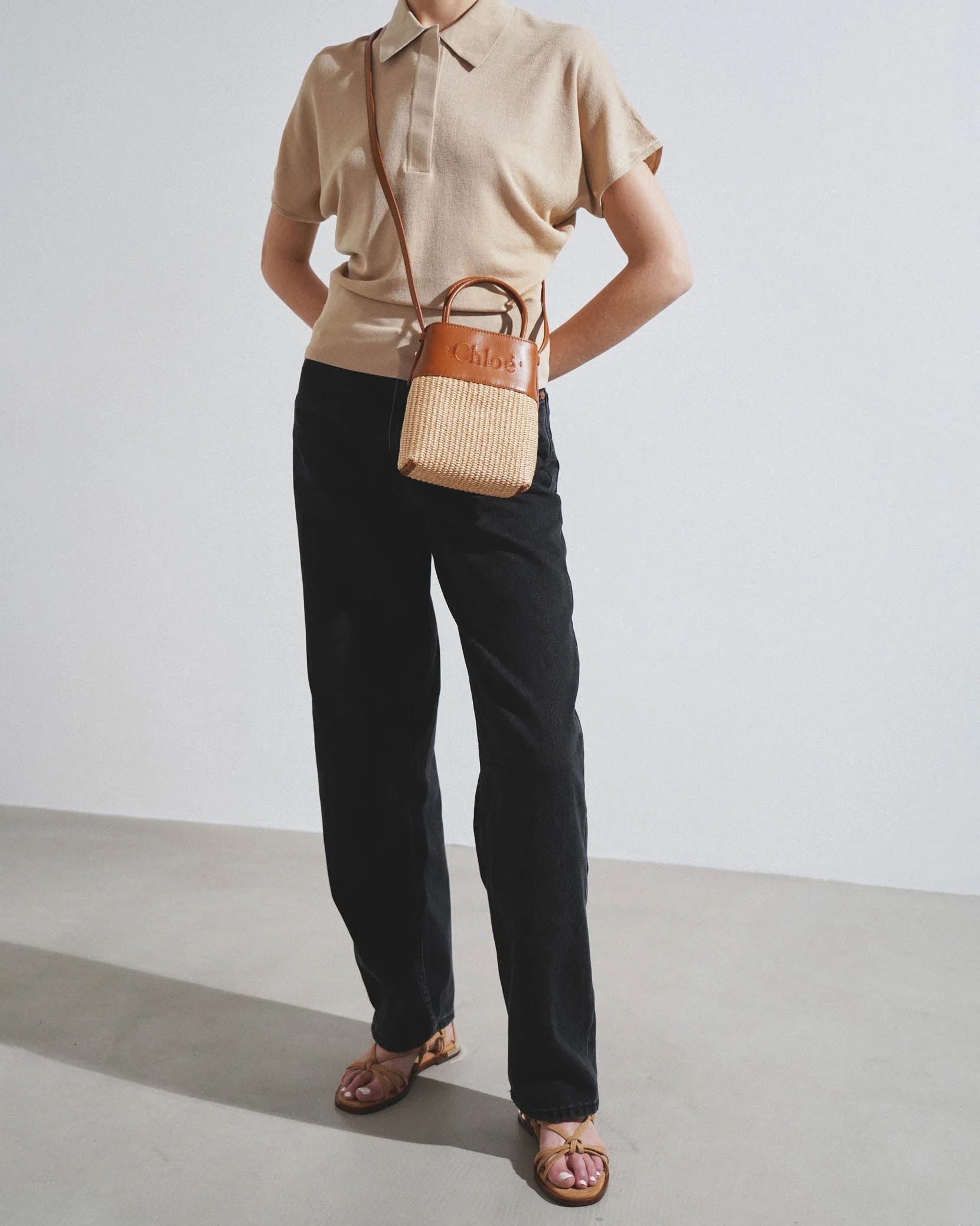 Chloe sense brown raffia bag - Image 2