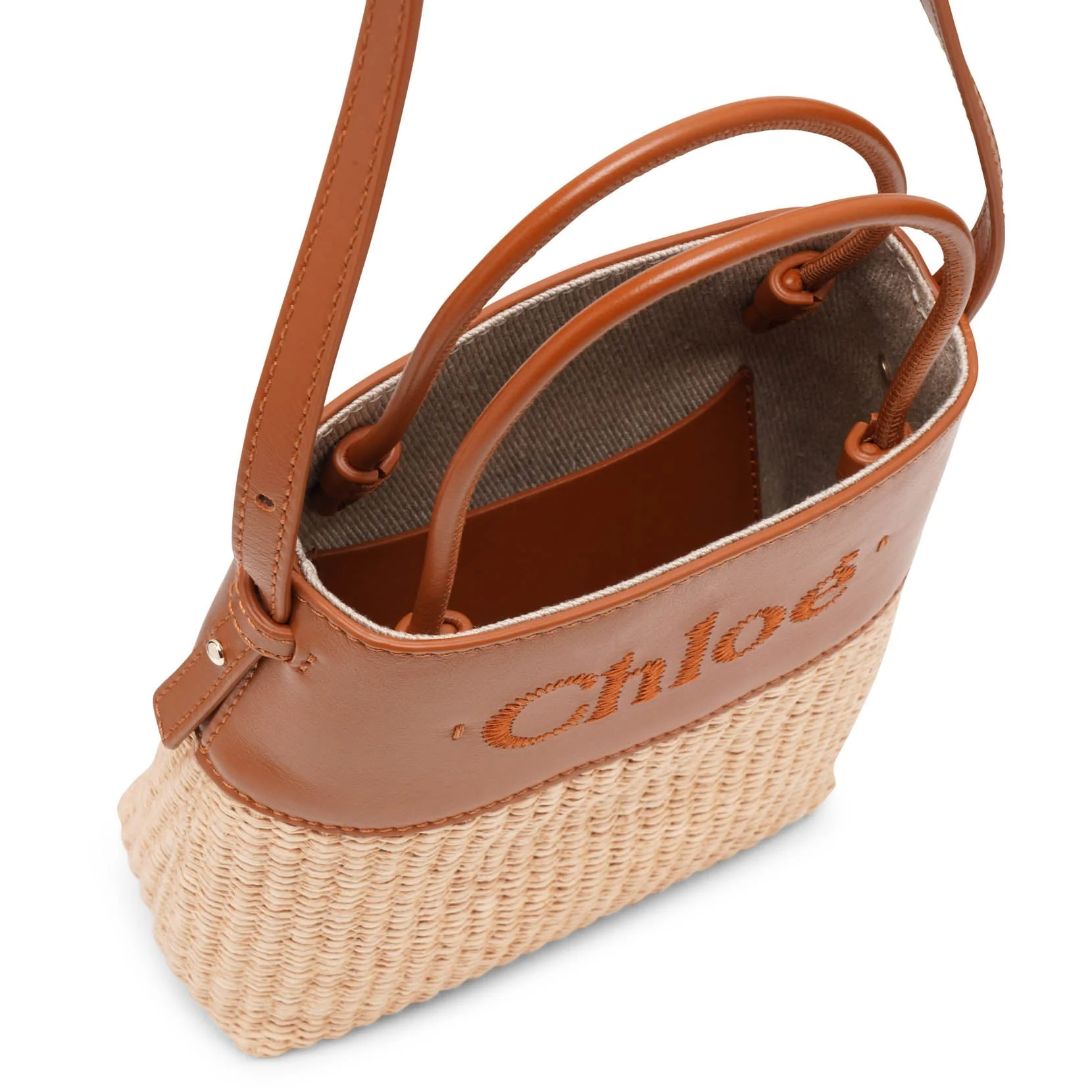 Chloe sense brown raffia bag - Image 5