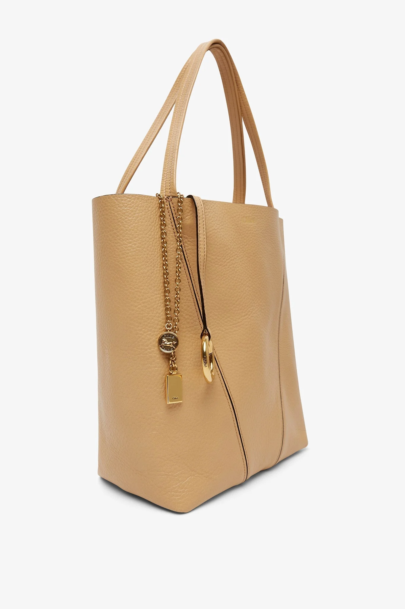 Chloe Spin small light brown tote bag - Image 3