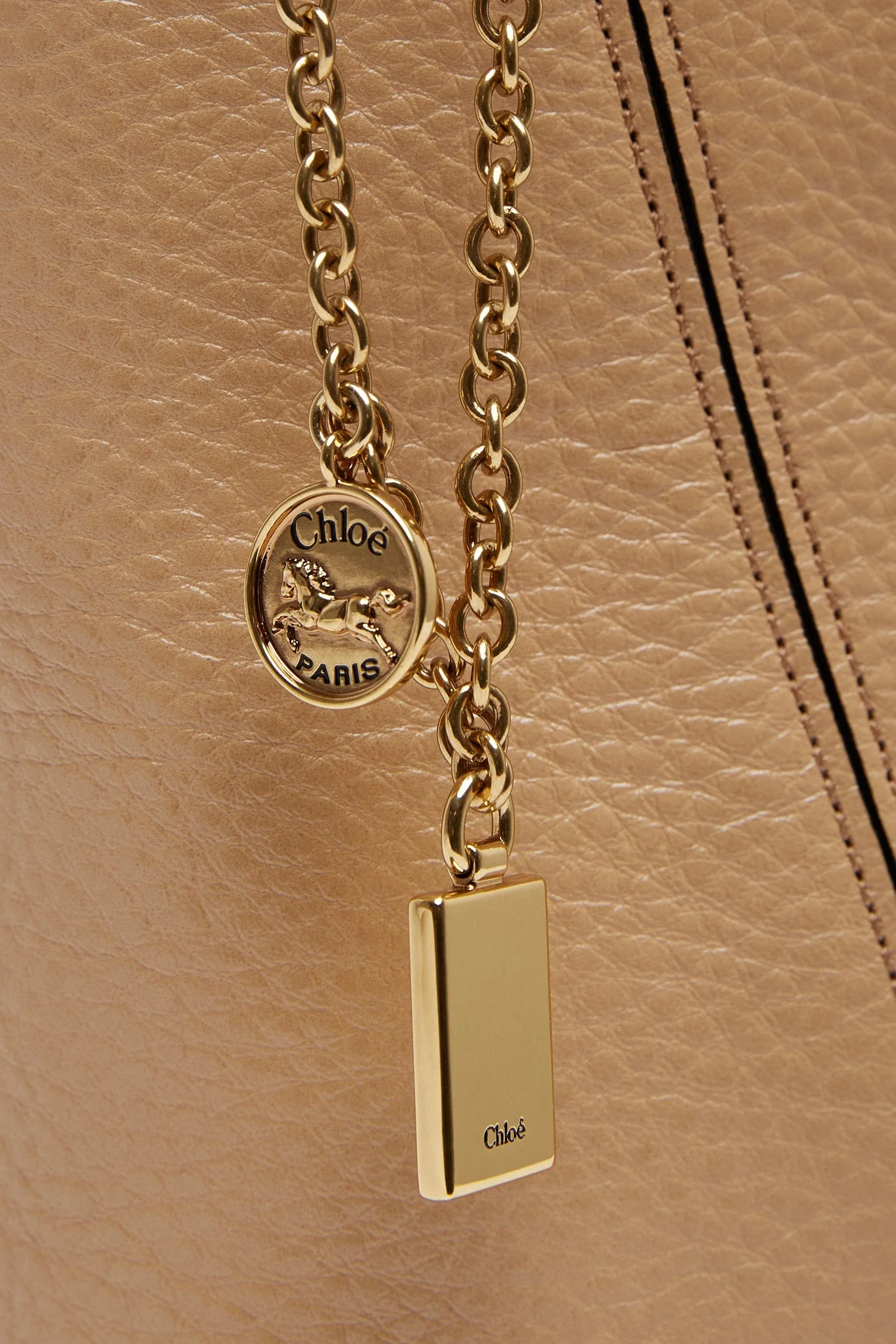 Chloe Spin small light brown tote bag - Image 4