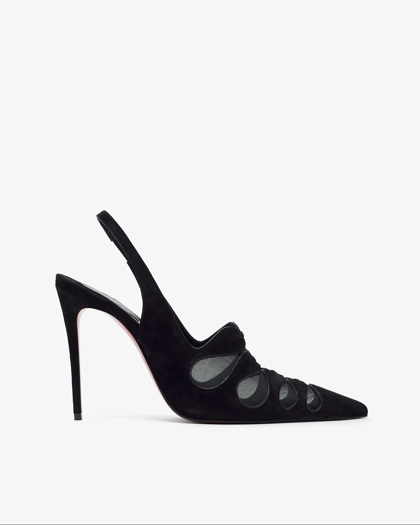 Circus Max 100 black suede slingback pumps
