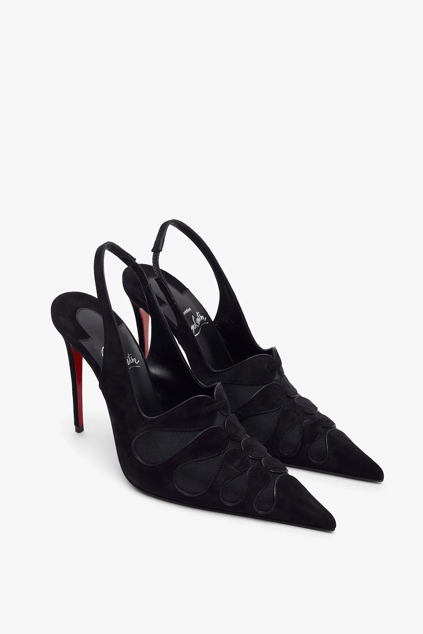 Circus Max 100 black suede slingback pumps - Image 4