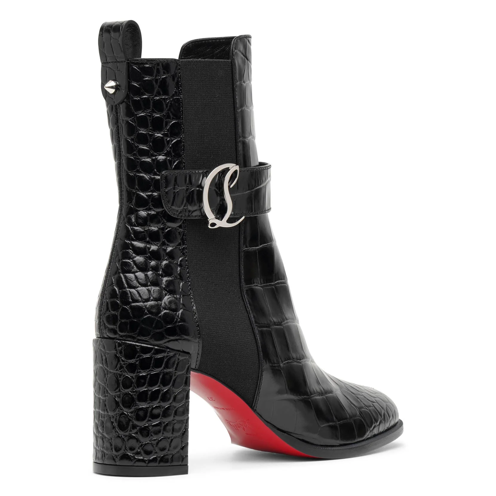 CL Chelsea 70 embossed black leather ankle boots - Image 4