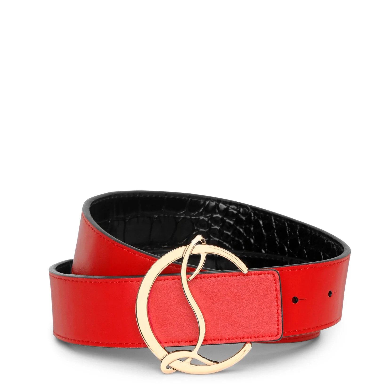 CL logo black leather belt - Image 2