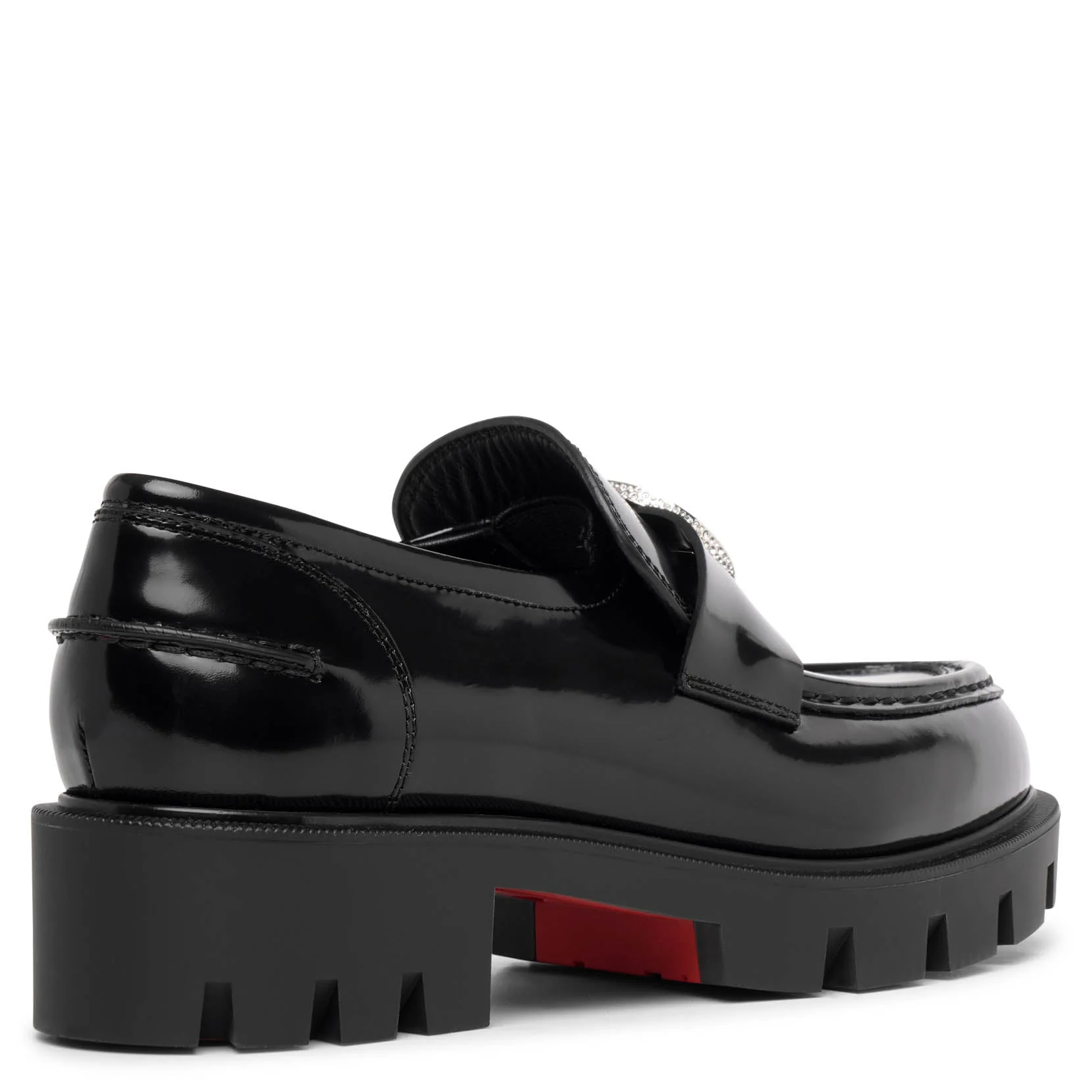 CL Moc black leather strass loafers - Image 4