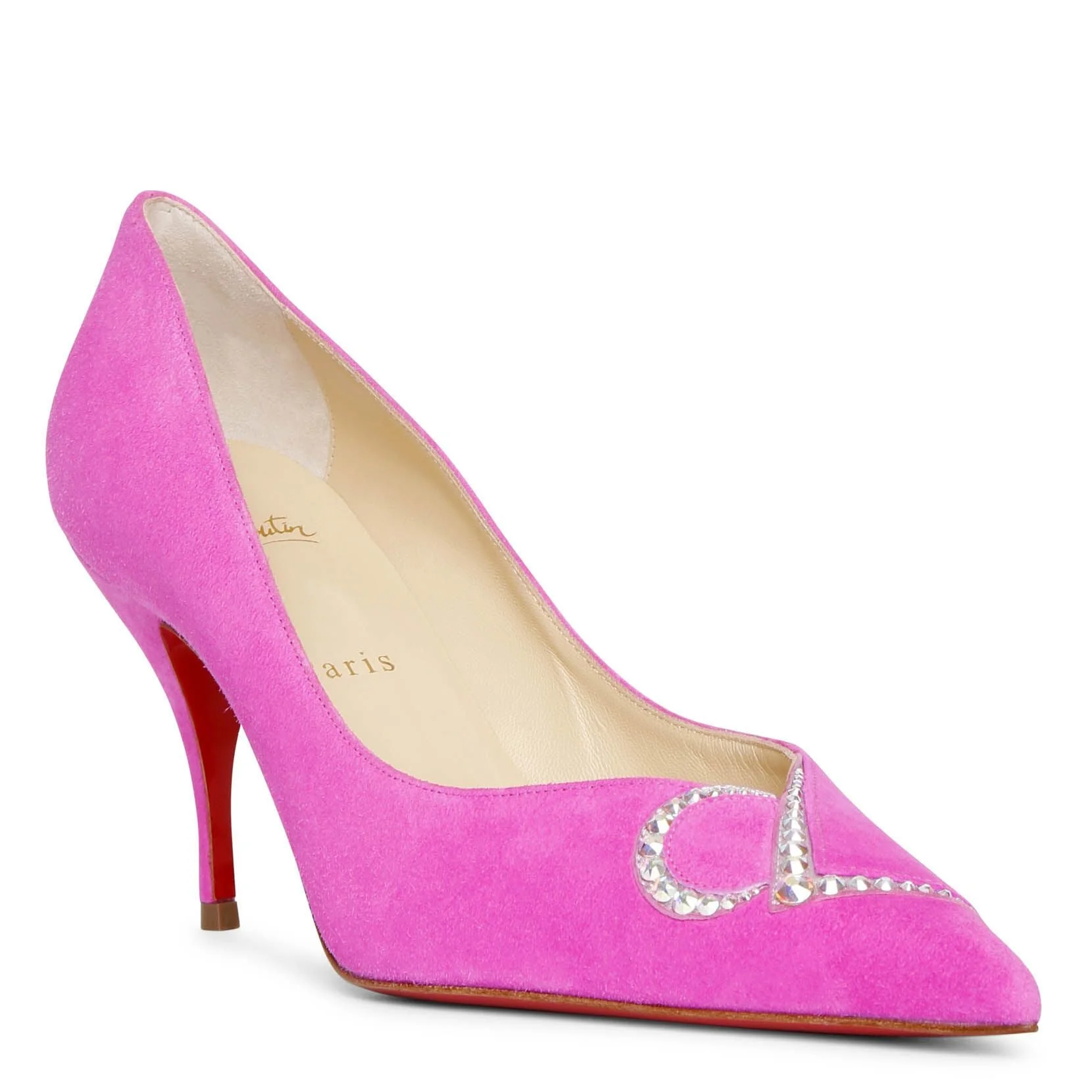CL Pump Strass 80 pink suede pumps - Image 2