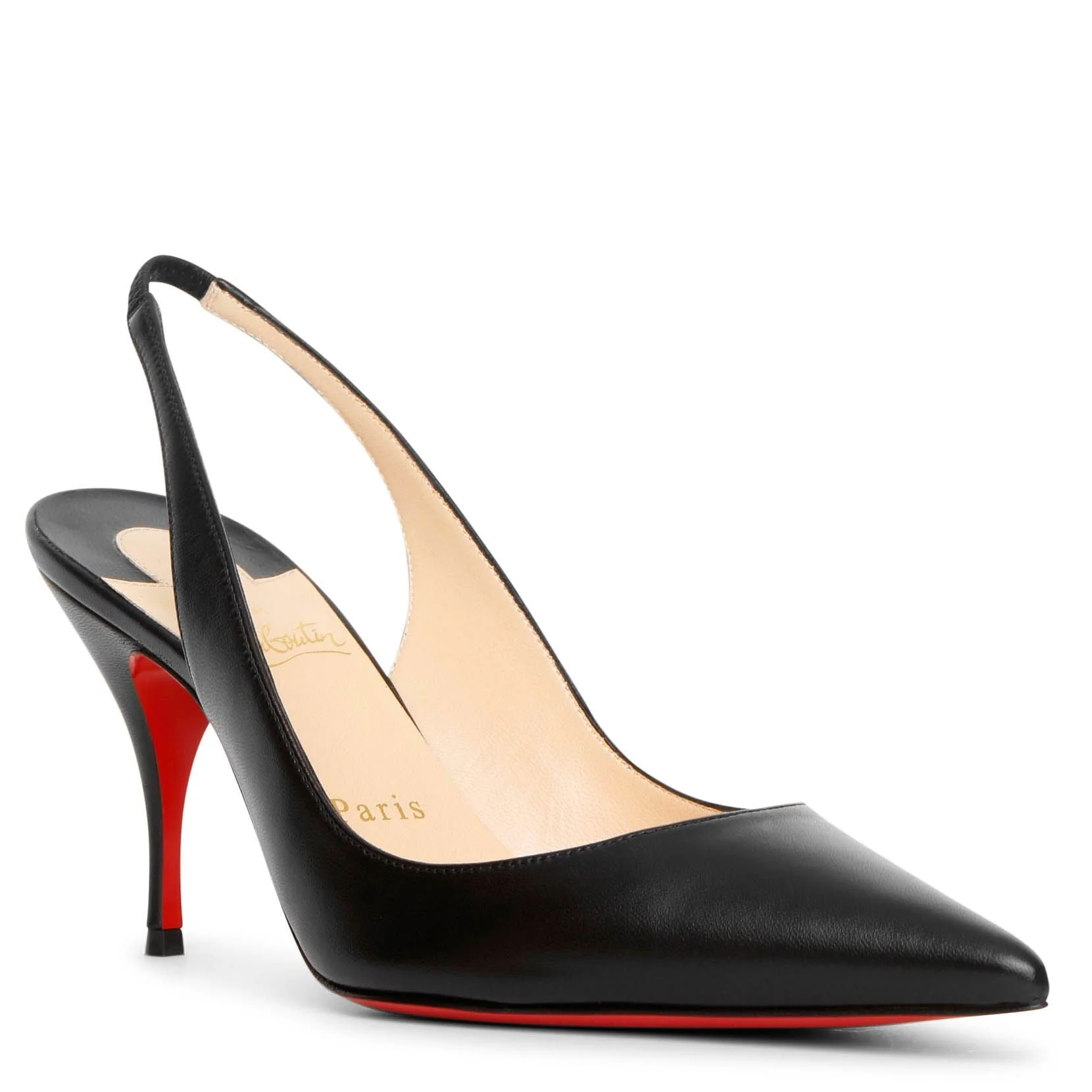 Clare sling 80 black leather pumps - Image 2