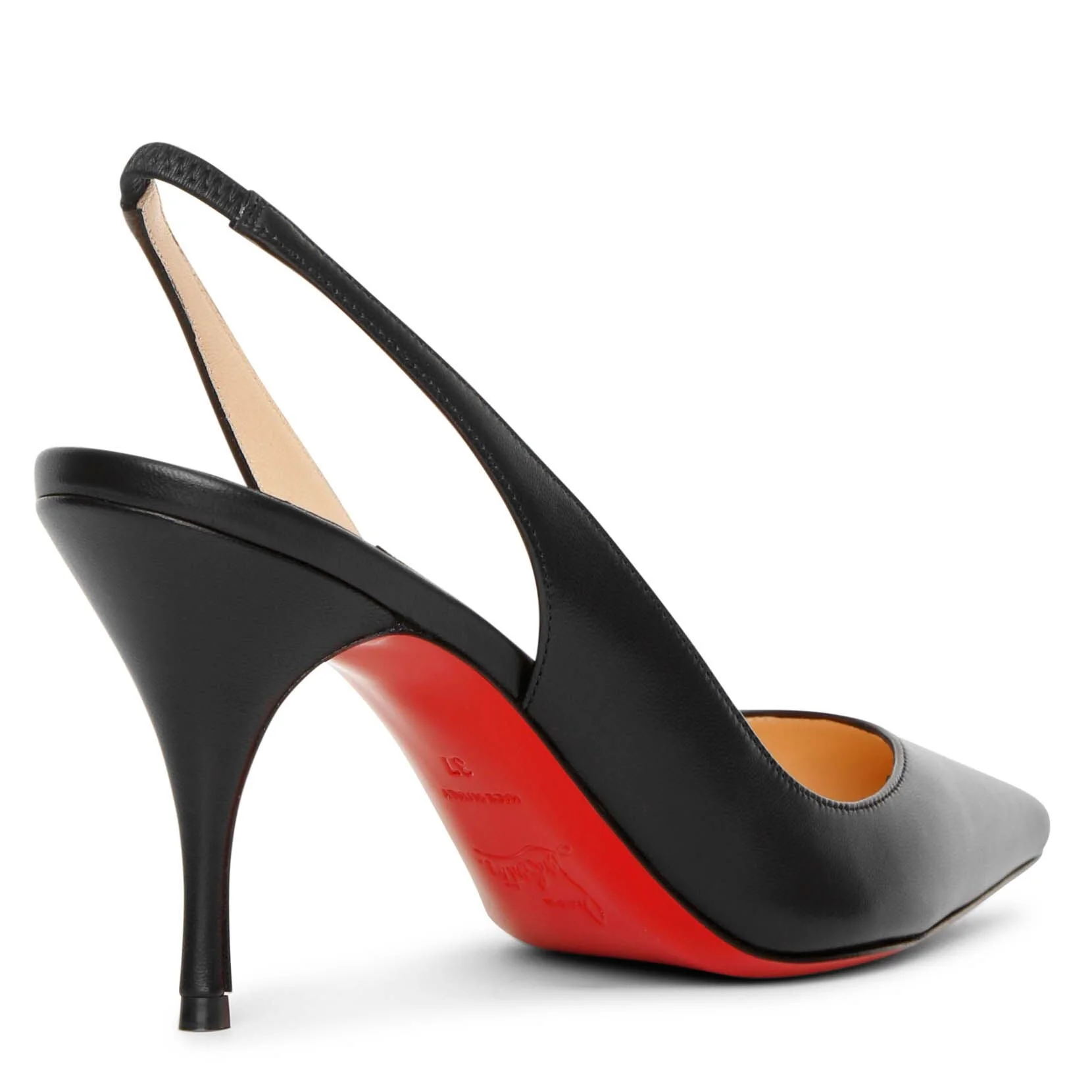 Clare sling 80 black leather pumps - Image 3