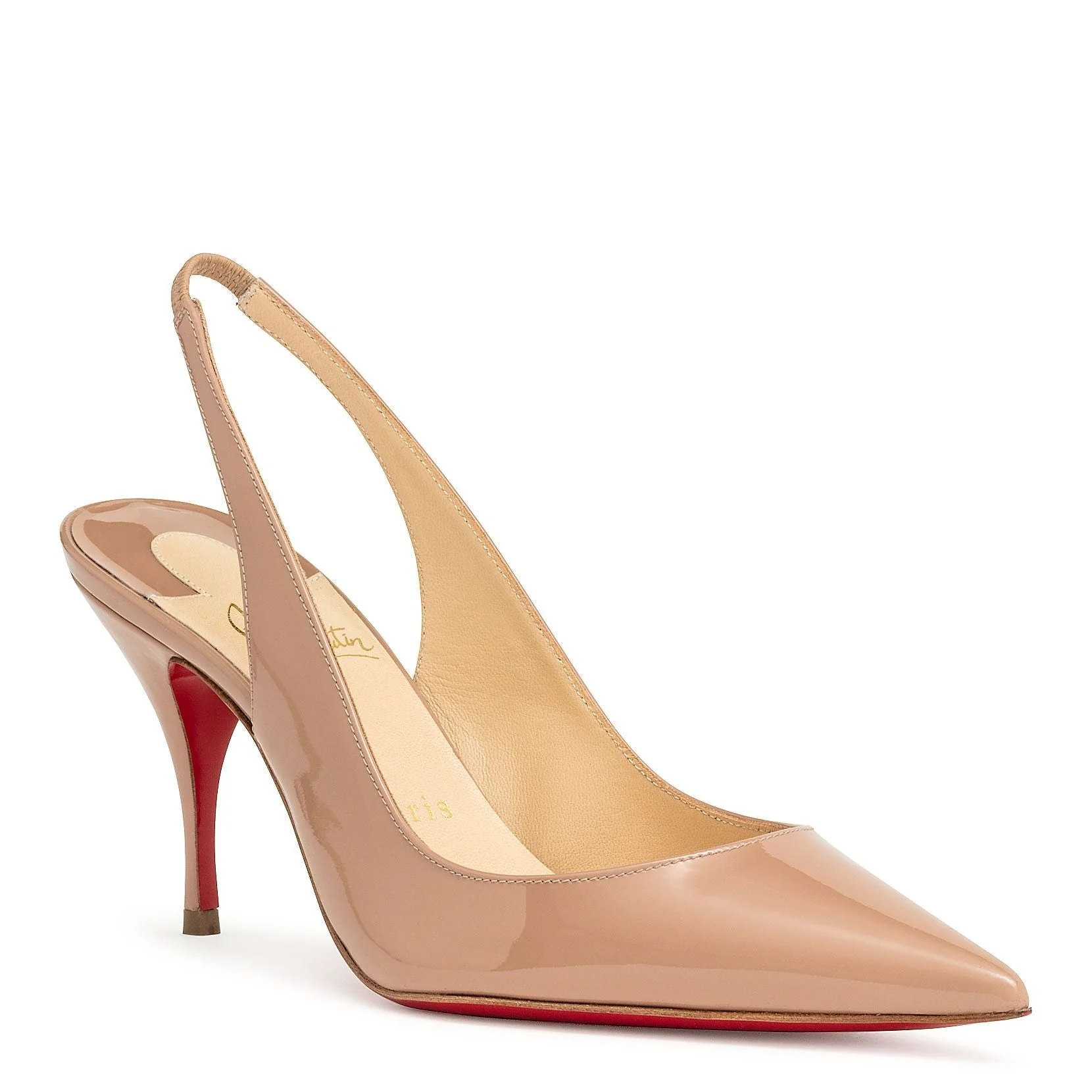 Clare sling 80 patent beige pumps - Image 2