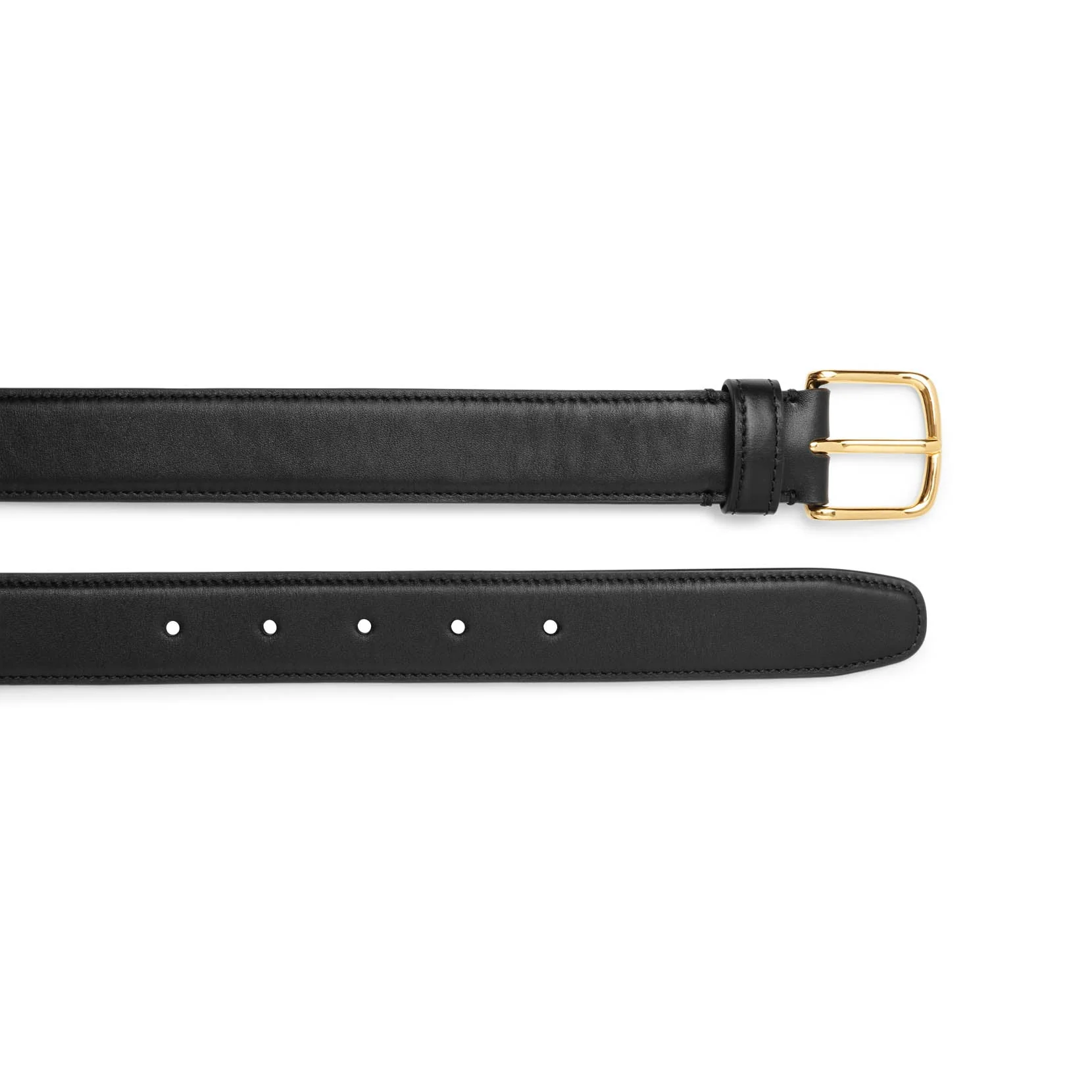 Classic black gold buckle belt - Image 3