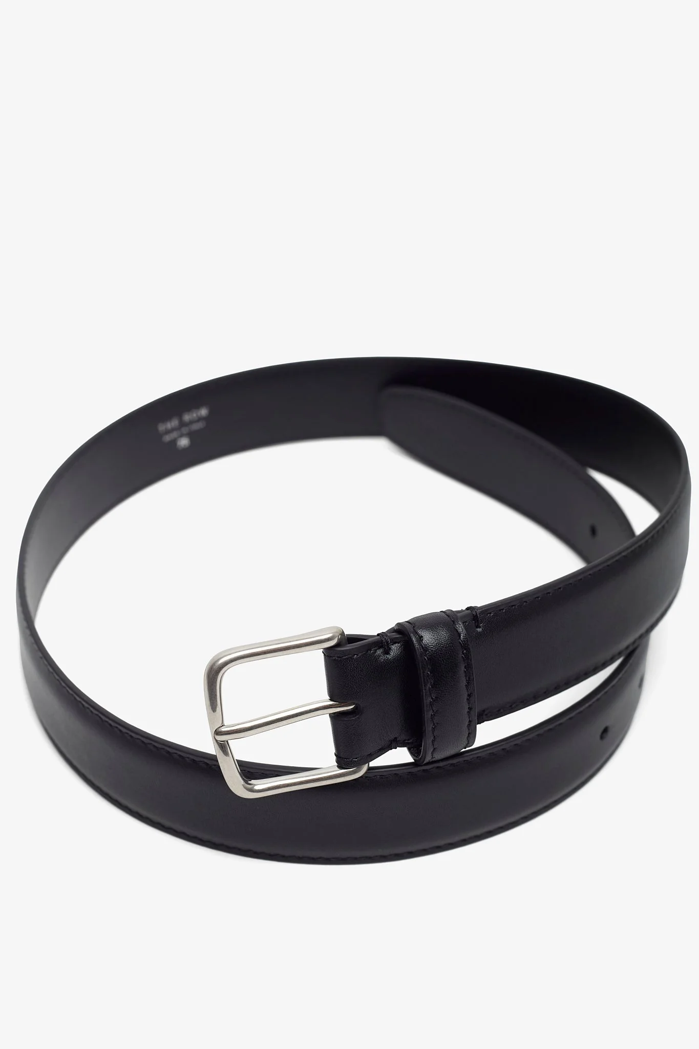 Classic black silver buckle belt - Image 3
