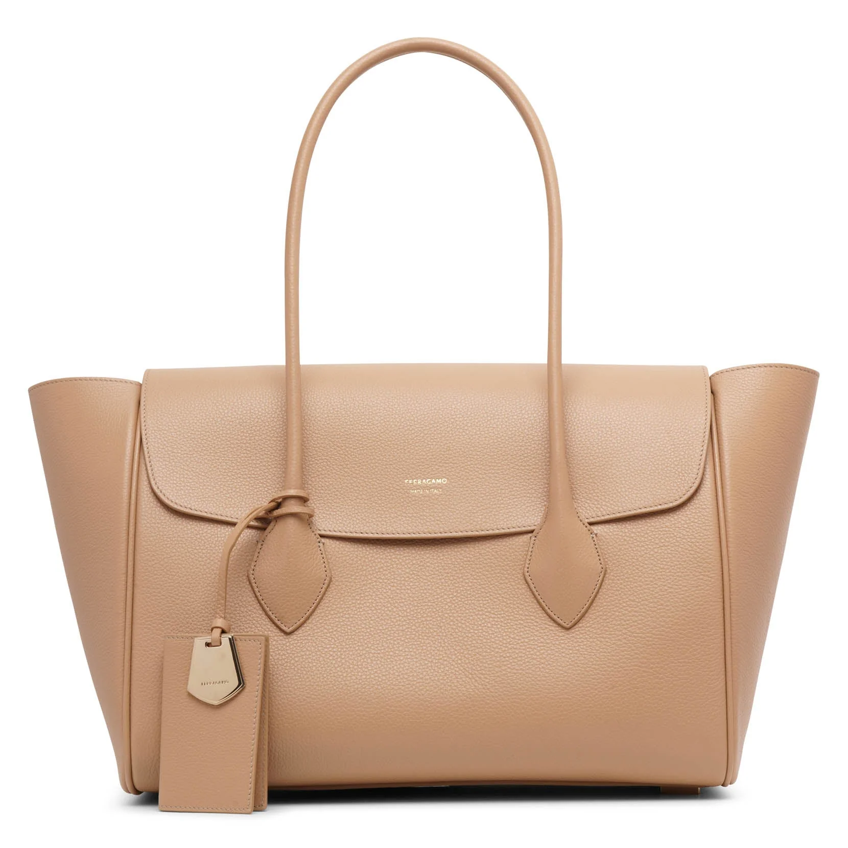 Classic tote light camel bag