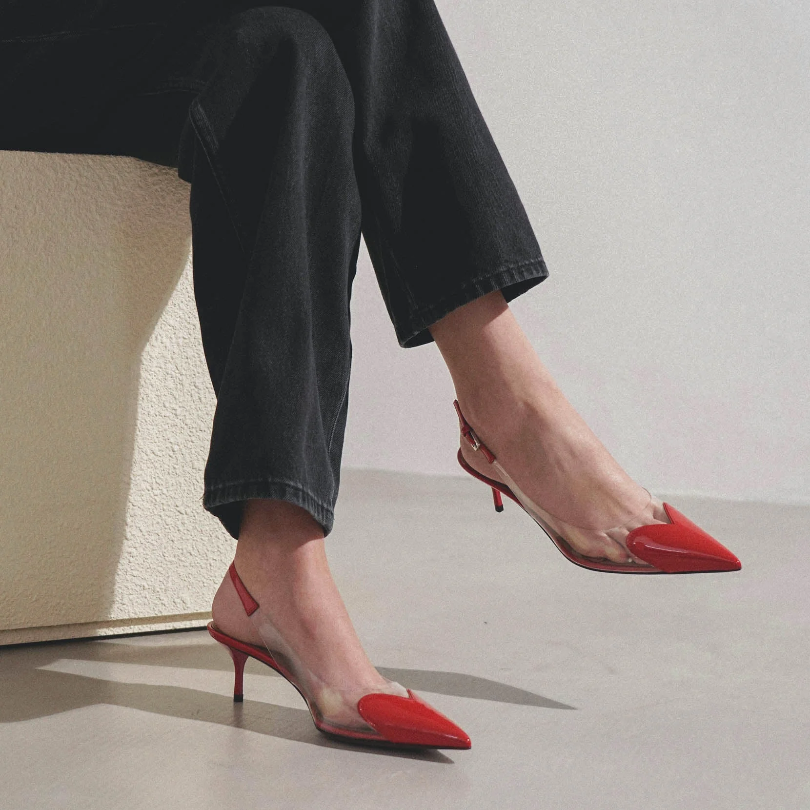 Coeur 55 red patent slingback pumps - Image 6