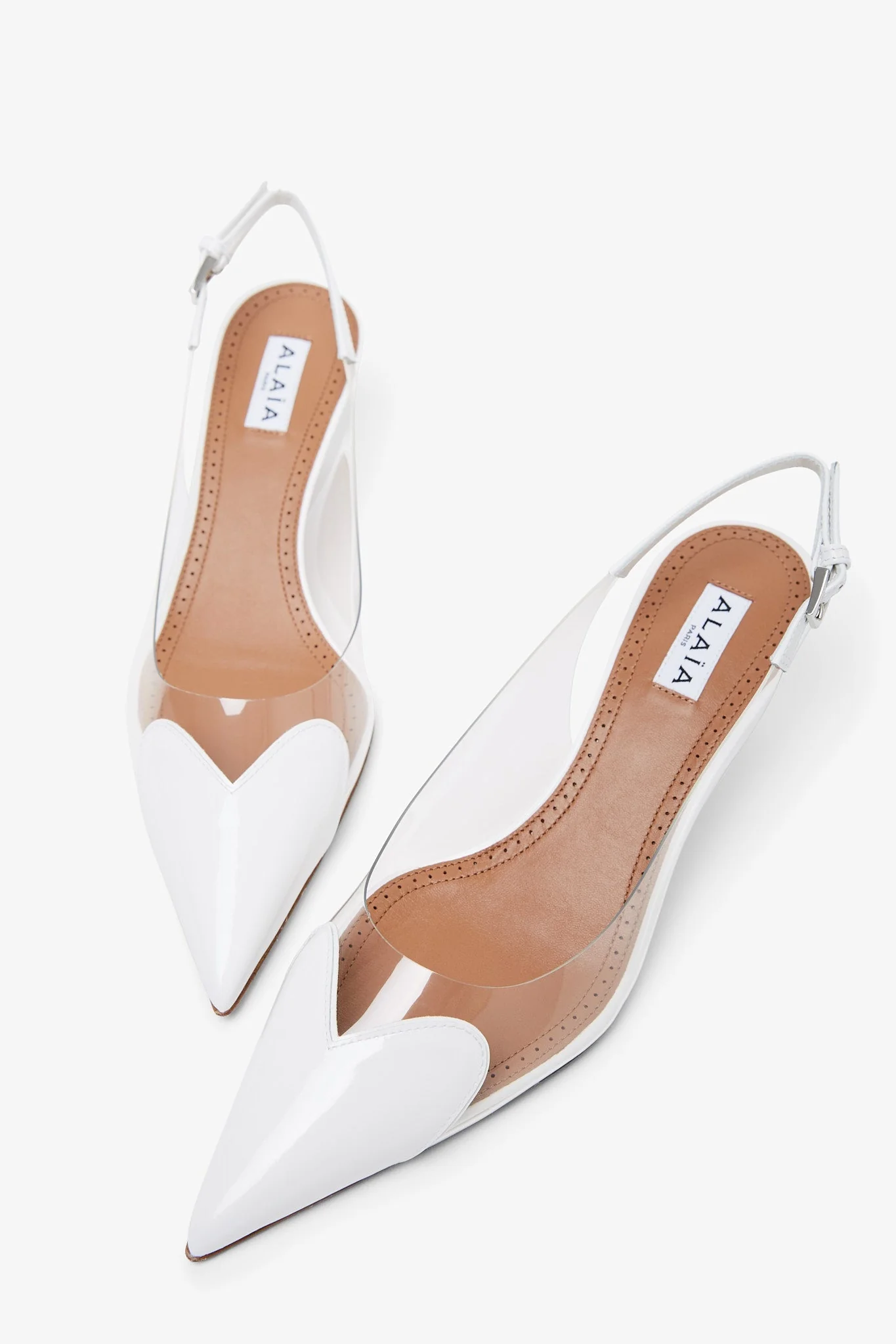 Coeur 55 white patent slingbacks - Image 6