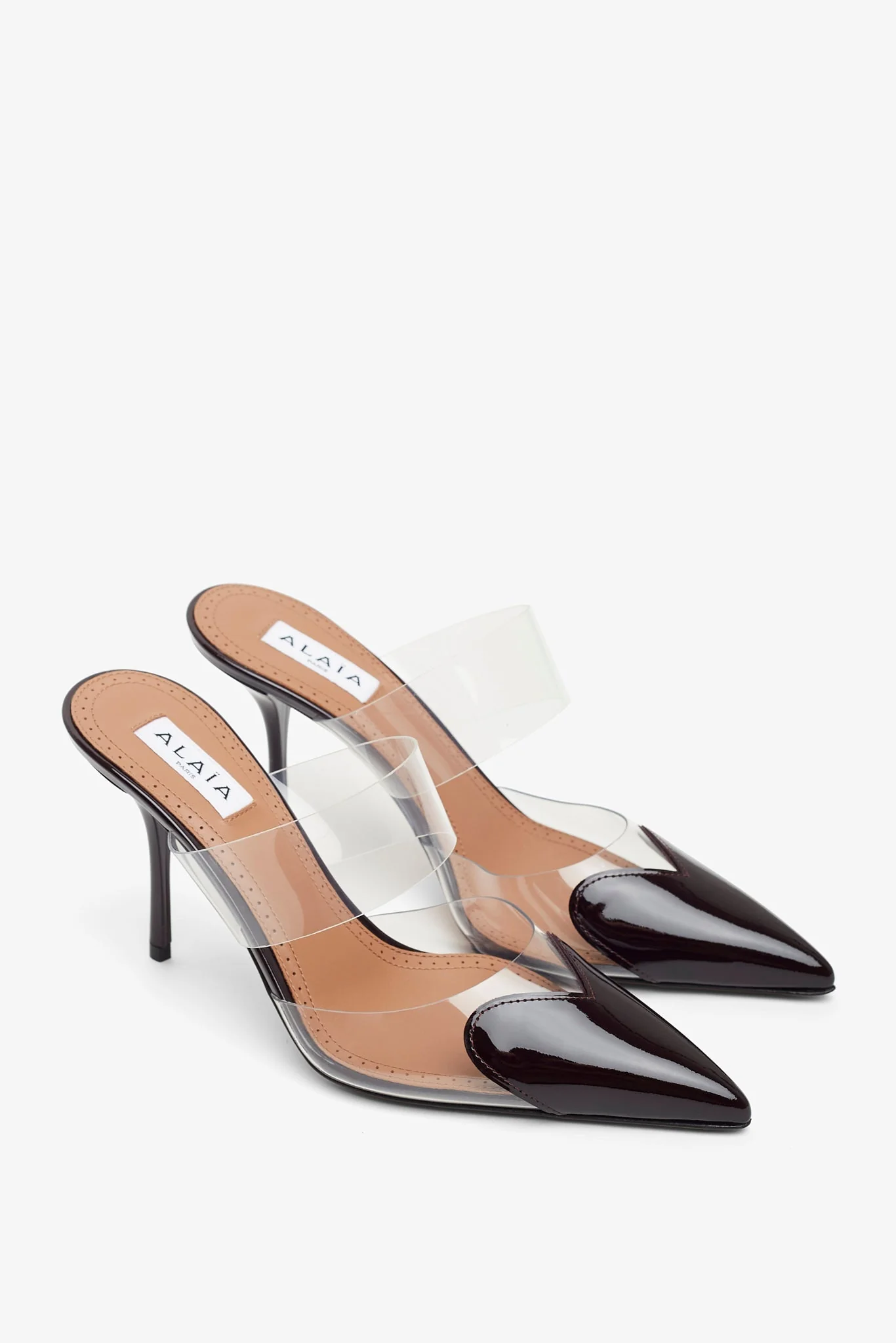 Coeur 90 aubergine patent mules pumps - Image 4